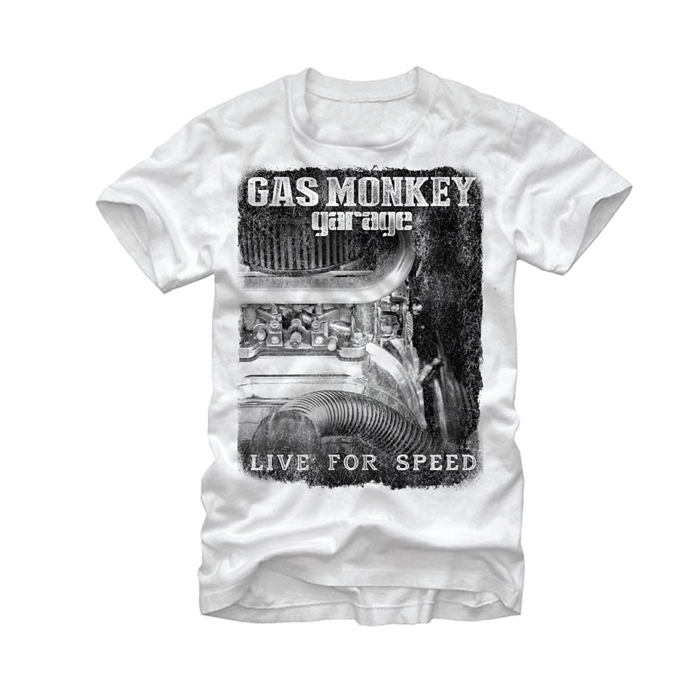 Gas Monkey Garage Super Charged White T-Shirt