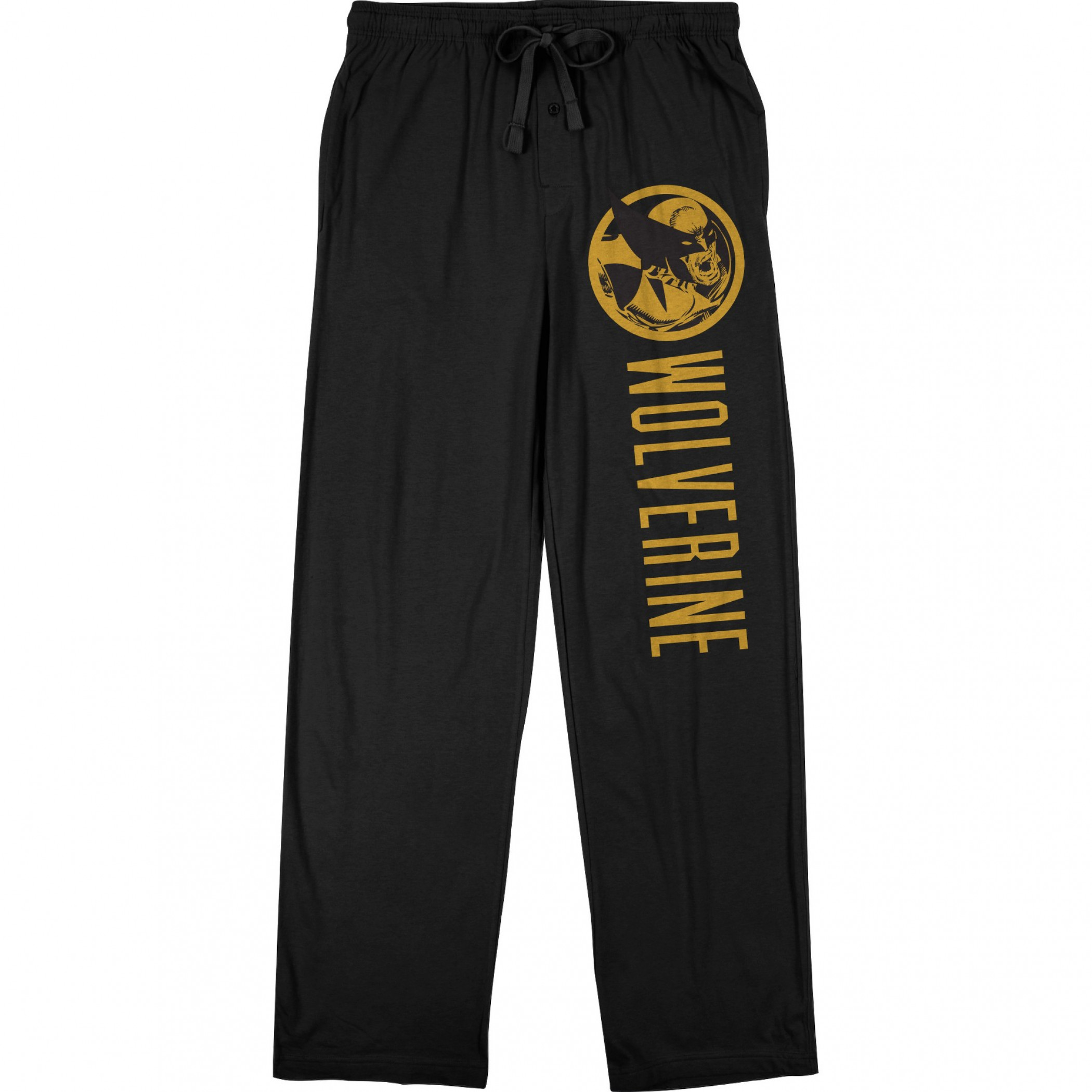 Wolverine Character Logo Pajama Pants, Black