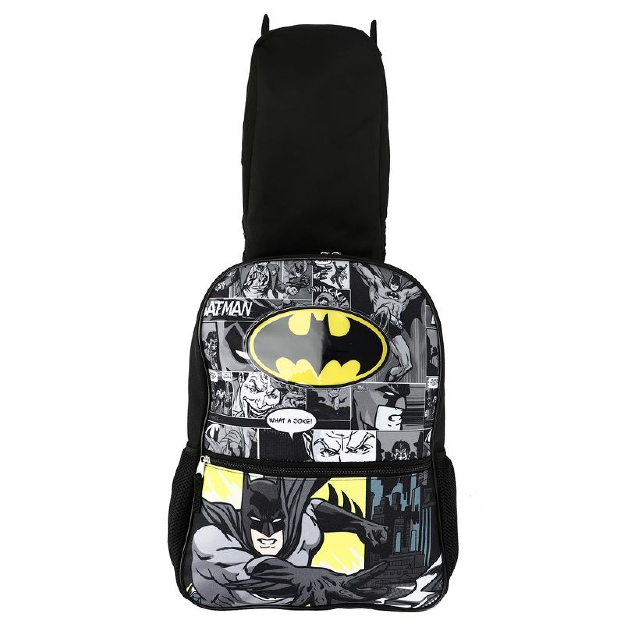 Batman Hooded Kids Backpack, Black