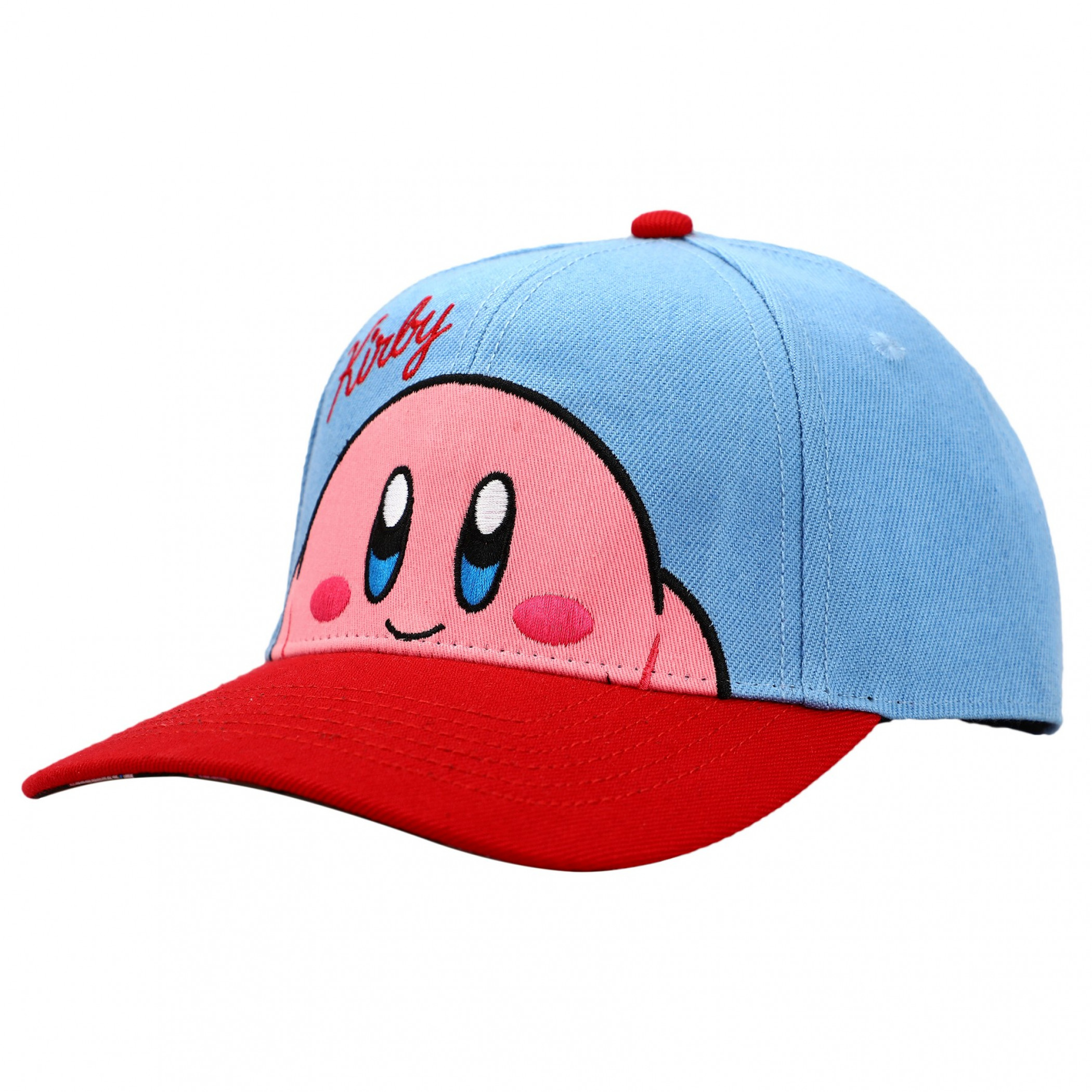 Kirby Peek-A-Boo Embroidered Pre-Curved Snapback Hat, Multi-Color
