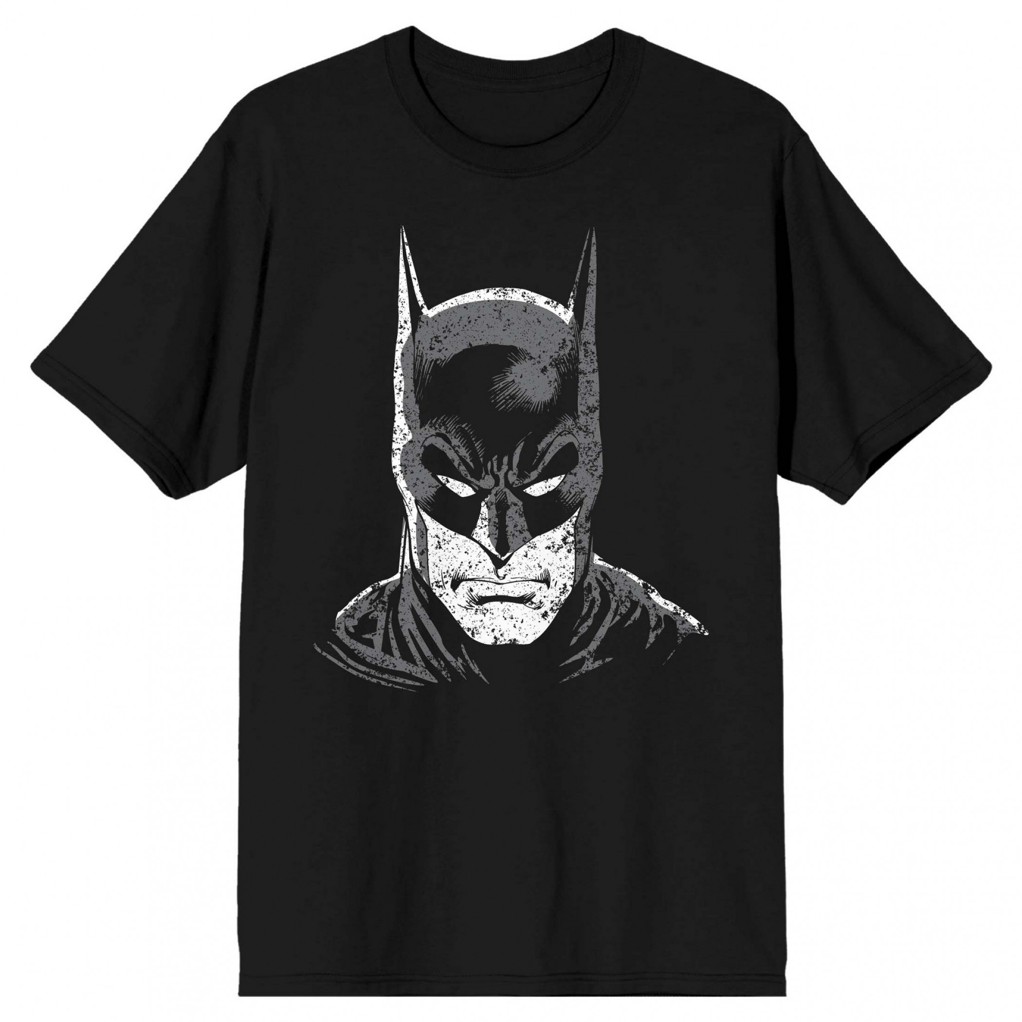Batman Monochrome Distressed Art T-Shirt, Black