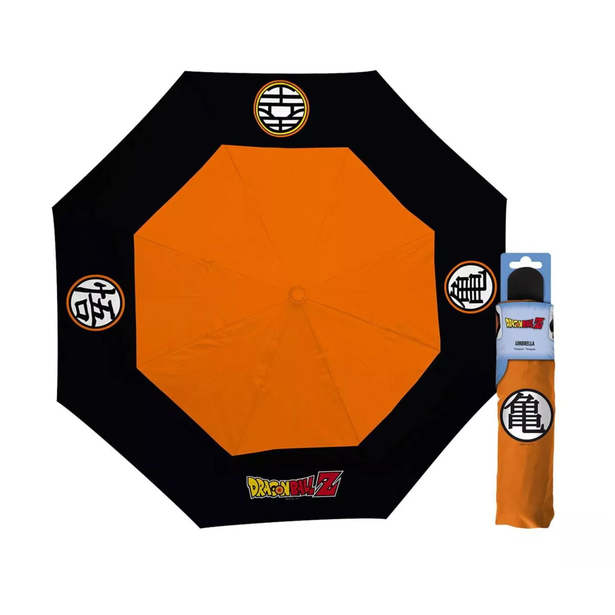 Dragon Ball Z Goku Symbols Umbrella, Orange