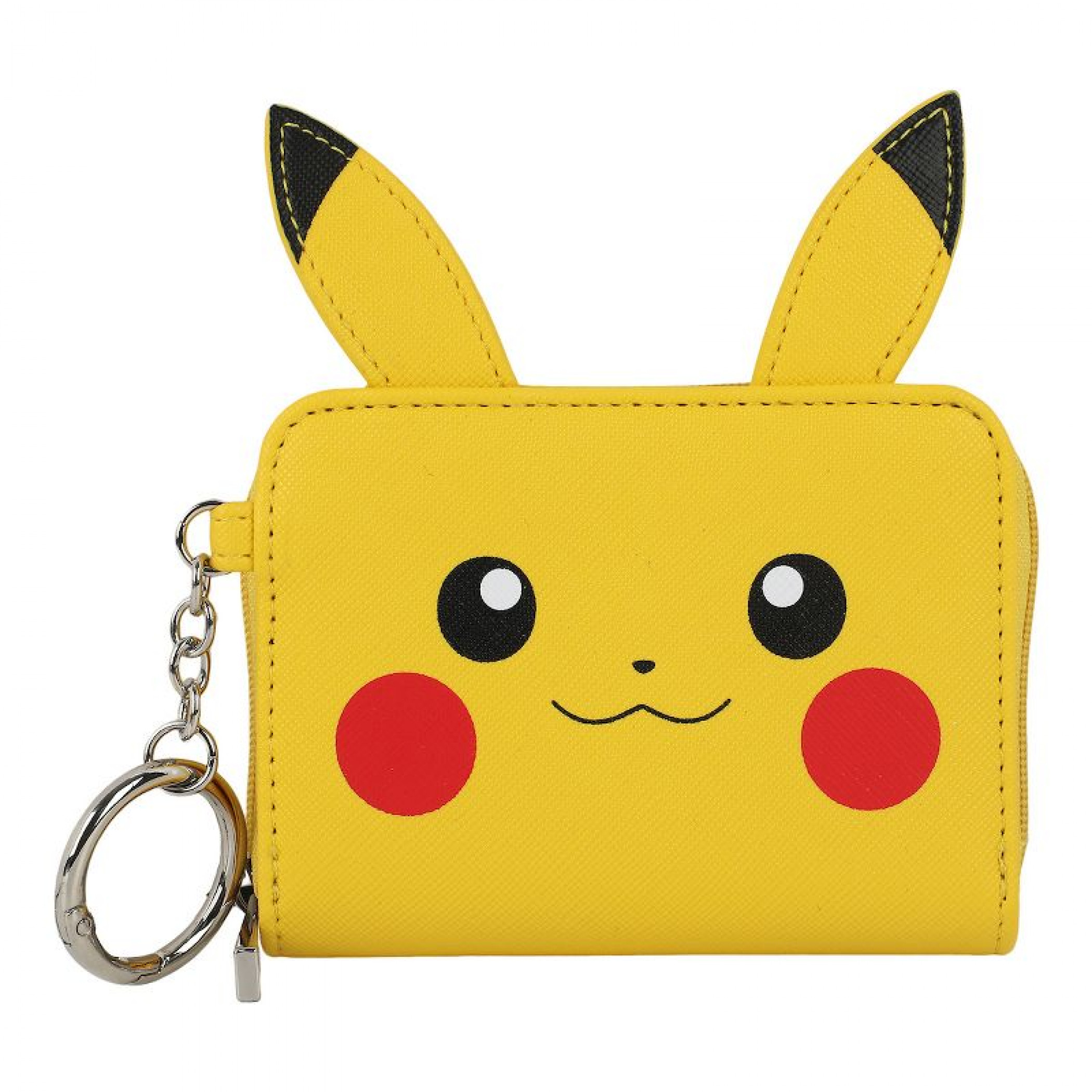 Pokemon Pikachu Mini Zip Around Wallet with Ears, Yellow