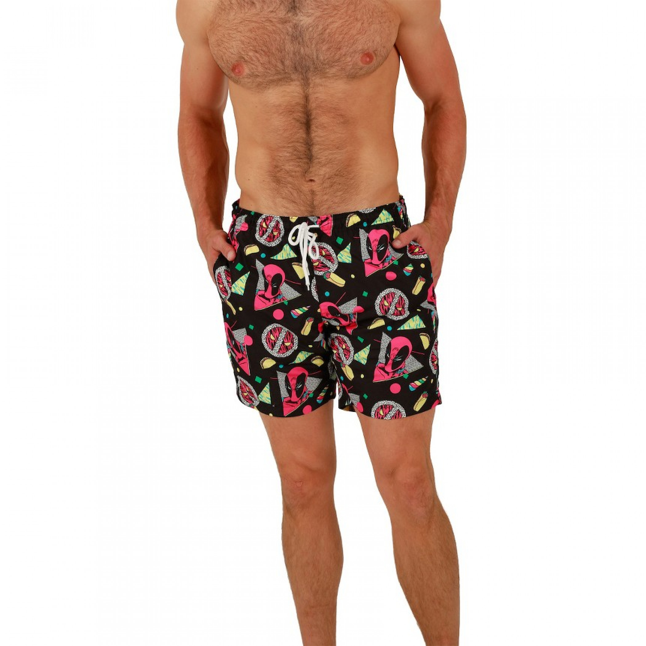 Deadpool Taco Party Boardshorts, Black
