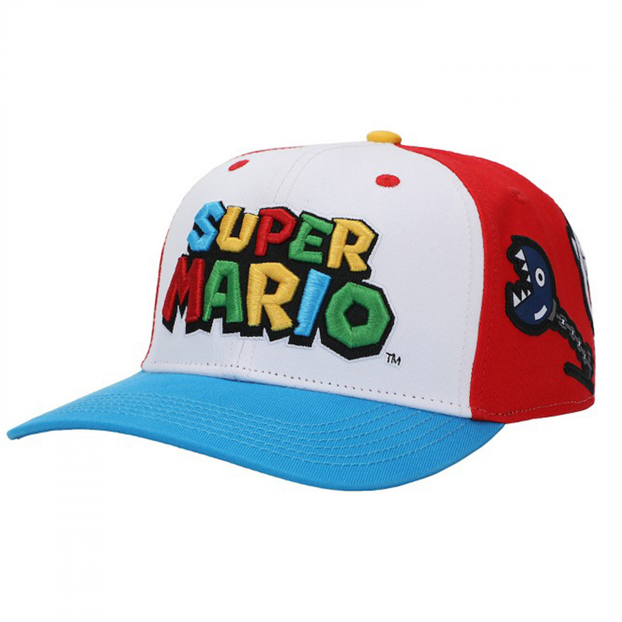 Super Mario Bros. Title Embroidered Hat, Grey