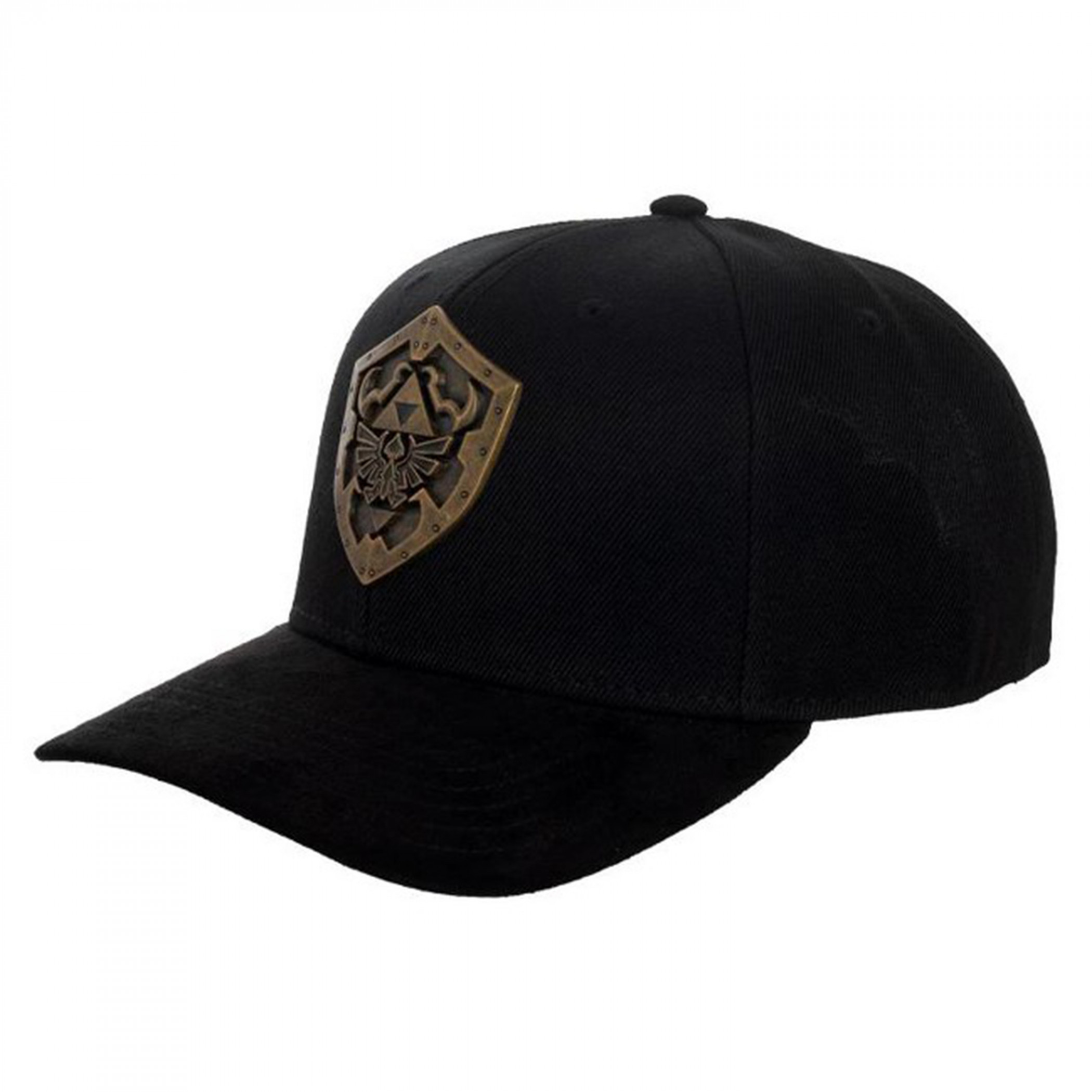 The Legend of Zelda Hylian Shield Metal Badge Hat, Black