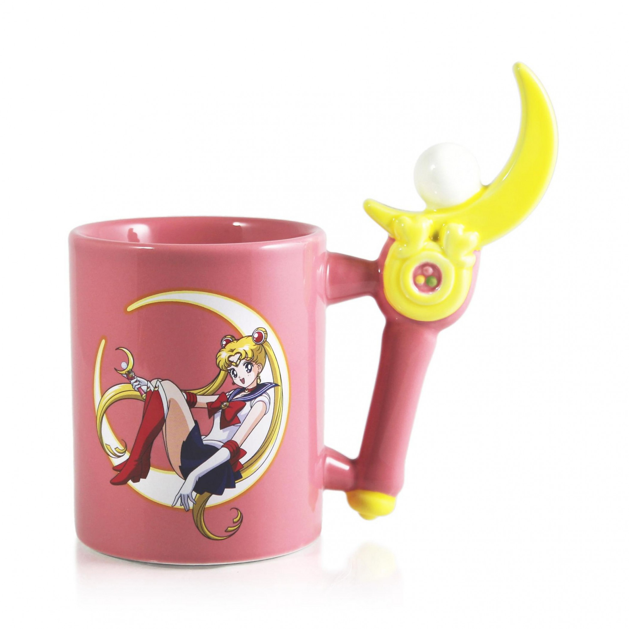 Sailor Moon Wand Handle 13 oz. Ceramic Mug, Pink