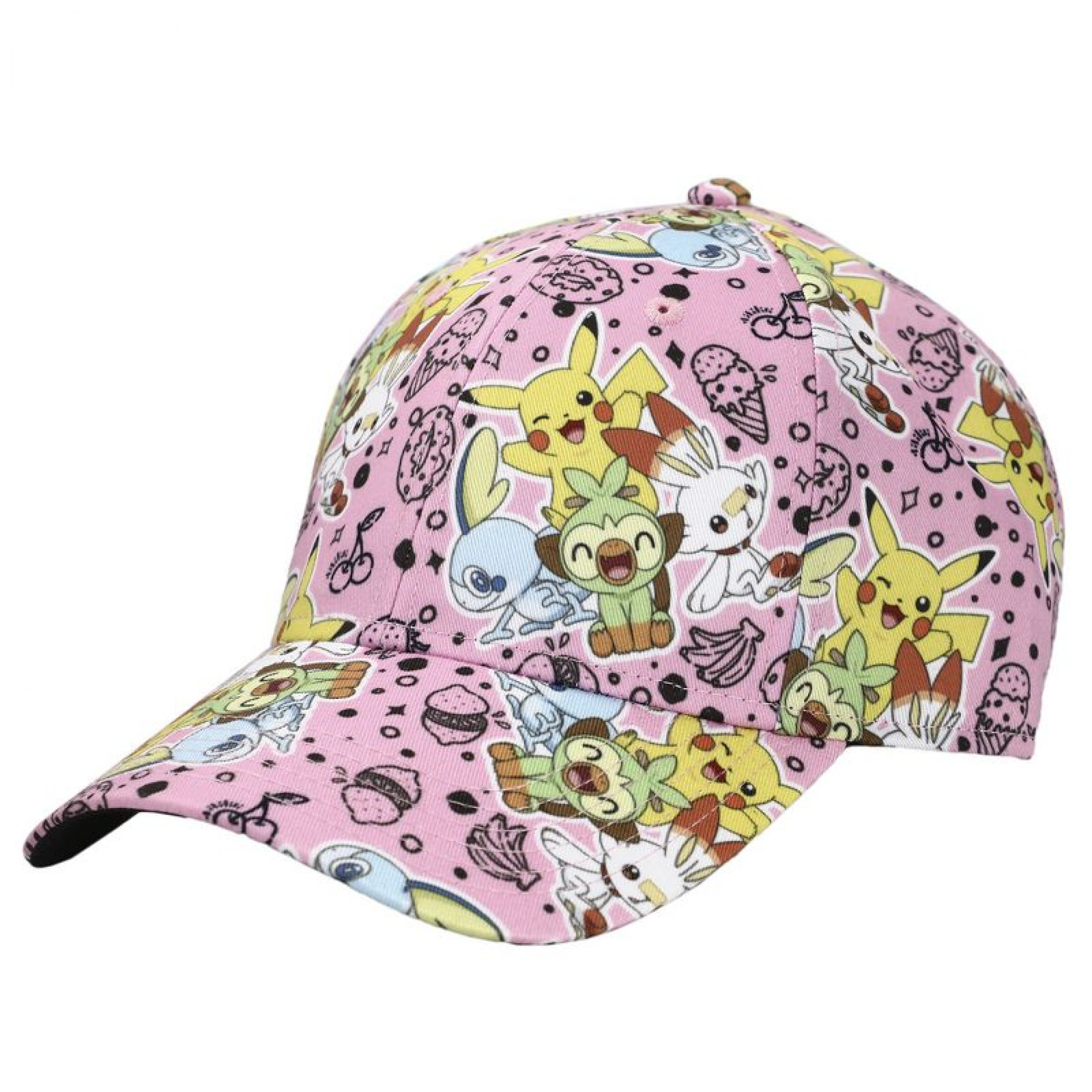Pokemon Sweets Time Pre-Curved Bill Snapback Hat, Pink