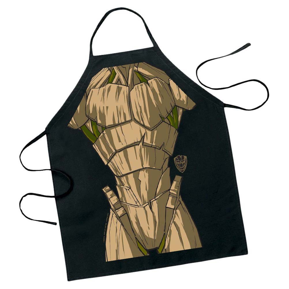 Guardians Of The Galaxy Cartoon Groot Apron, Black