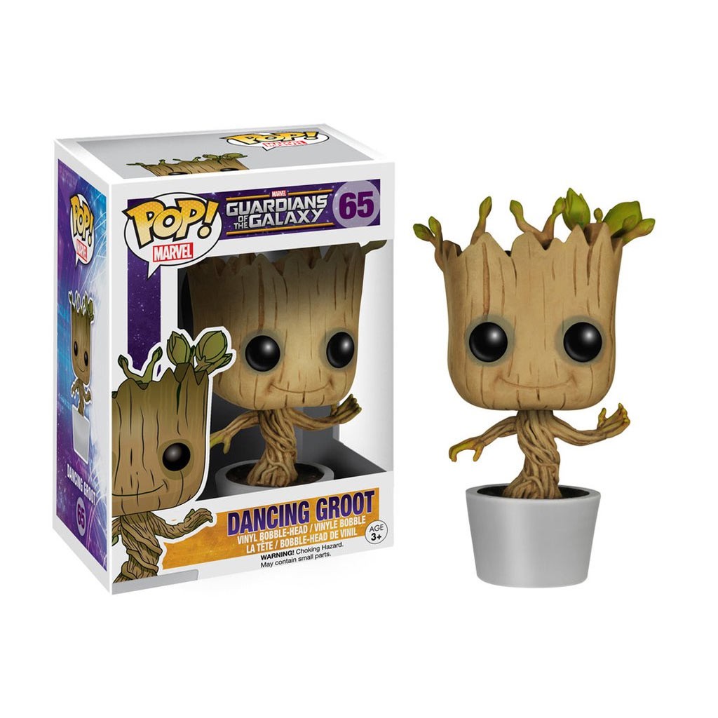 Funko Pop Guardians Of The Galaxy Dancing Groot Bobble Head, Brown
