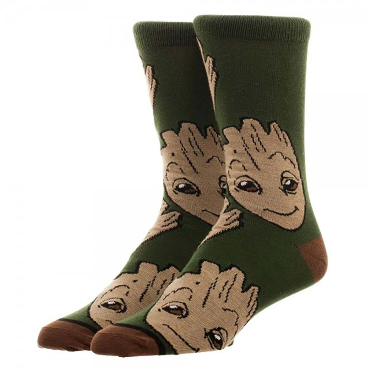 Guardians Of The Galaxy Groot Crew Socks, Green
