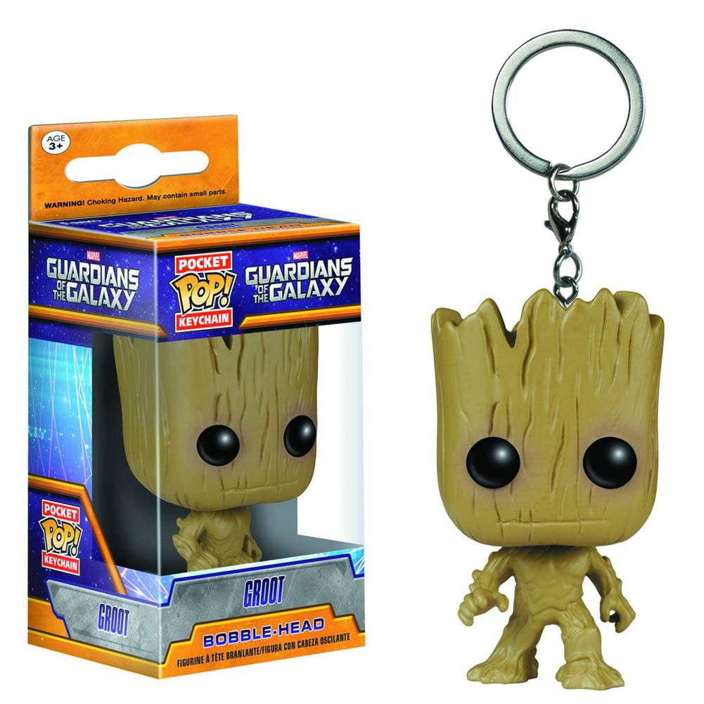 Funko Pop Guardians Of The Galaxy Groot Keychain, Brown