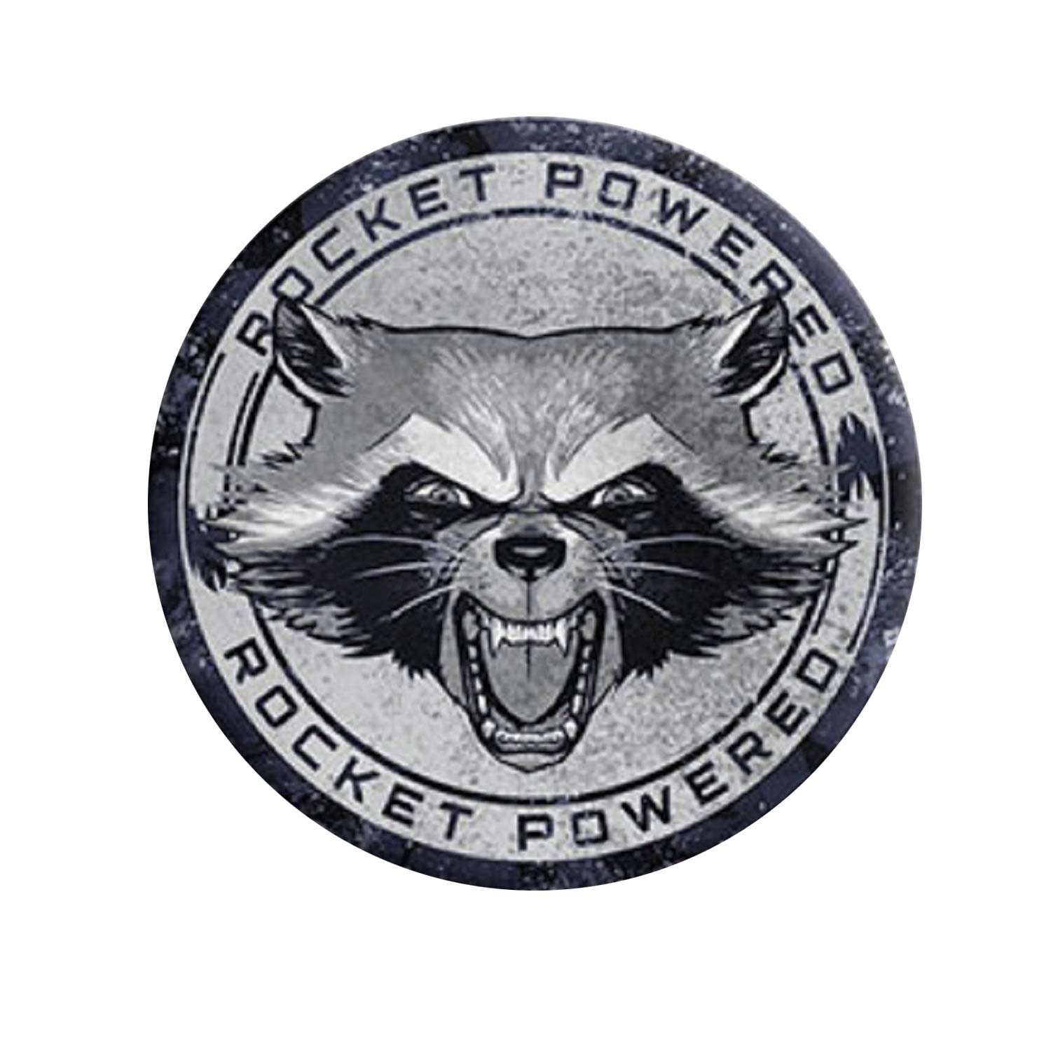 Guardians of the Galaxy Rocket Powered Button, Grey