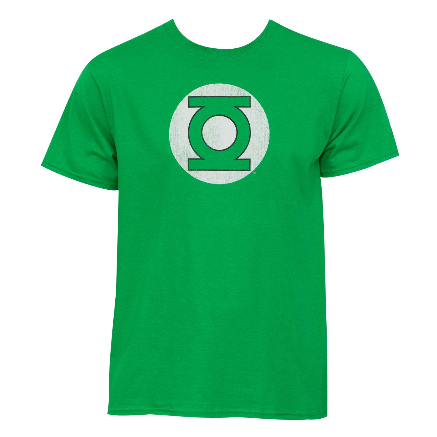 Green Lantern Distressed Logo Kelly Green Graphic T-Shirt, Green