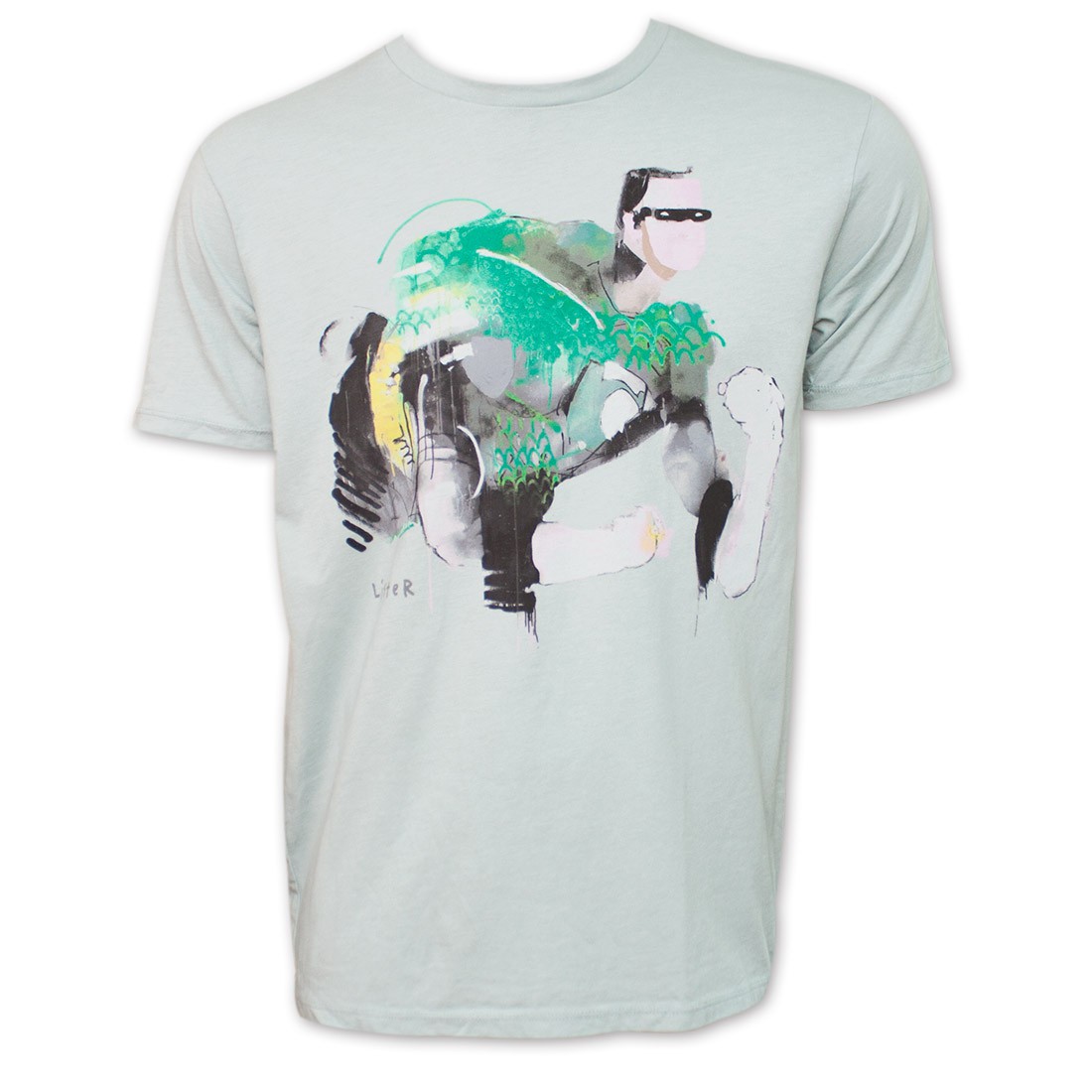 Junk Food Green Lantern Lister Portrait Shirt - Mint Green, Green