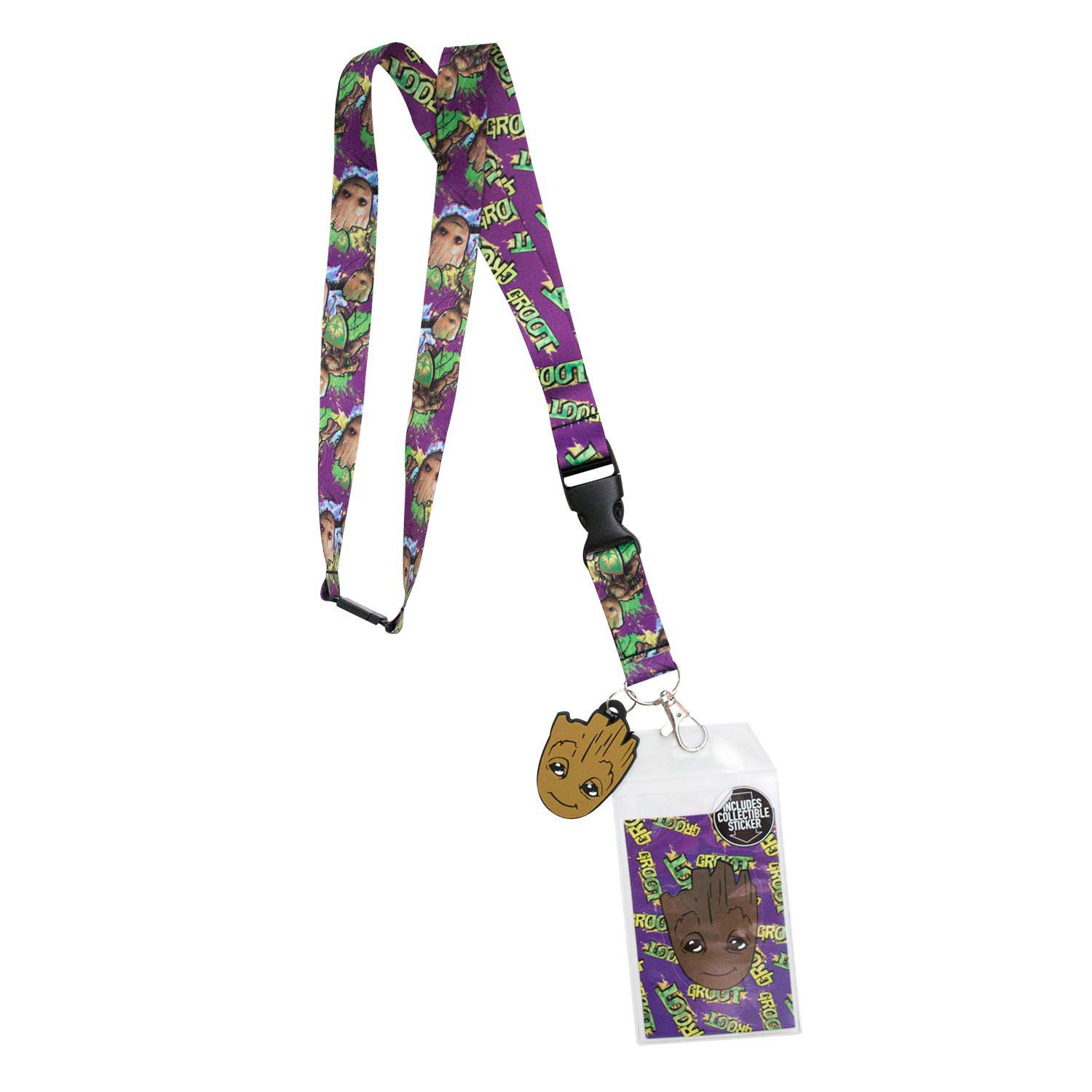 Guardians Of The Galaxy Groot Lanyard, Purple