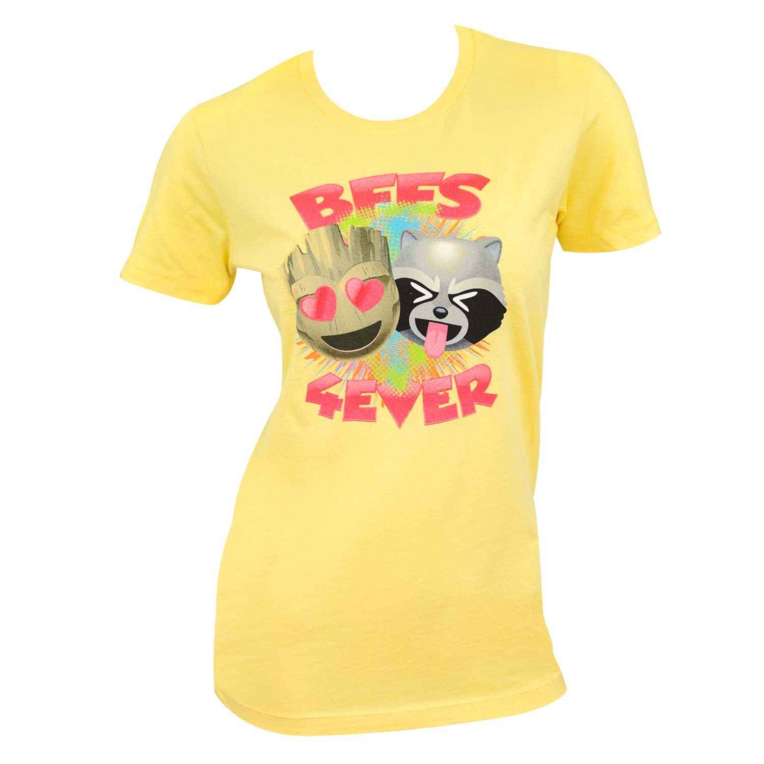 Guardians Of The Galaxy BFF's Ladies Tee Shirt, Yellow