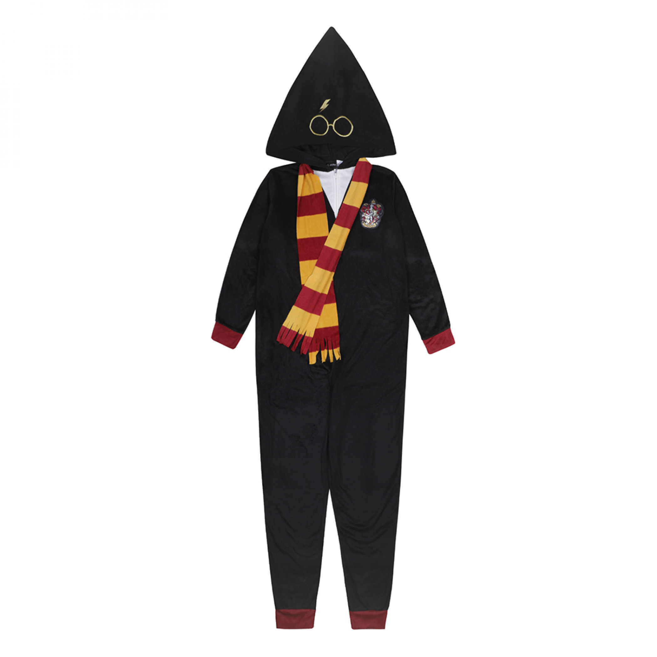 Harry Potter Winter at Hogwarts Hooded Union Suit, Black