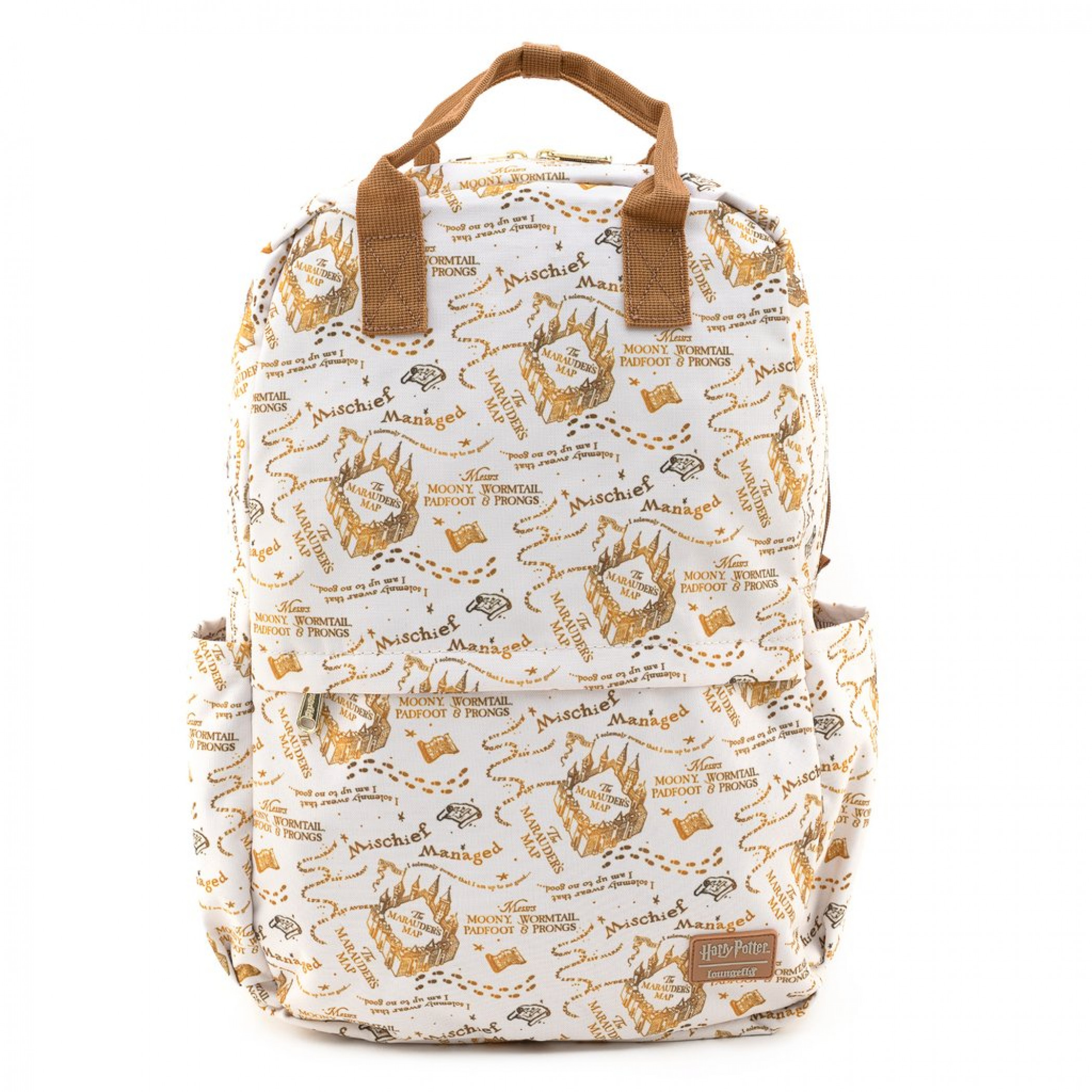 Harry Potter Marauder's Map All Over Print Nylon Backpack by Loungefly, White