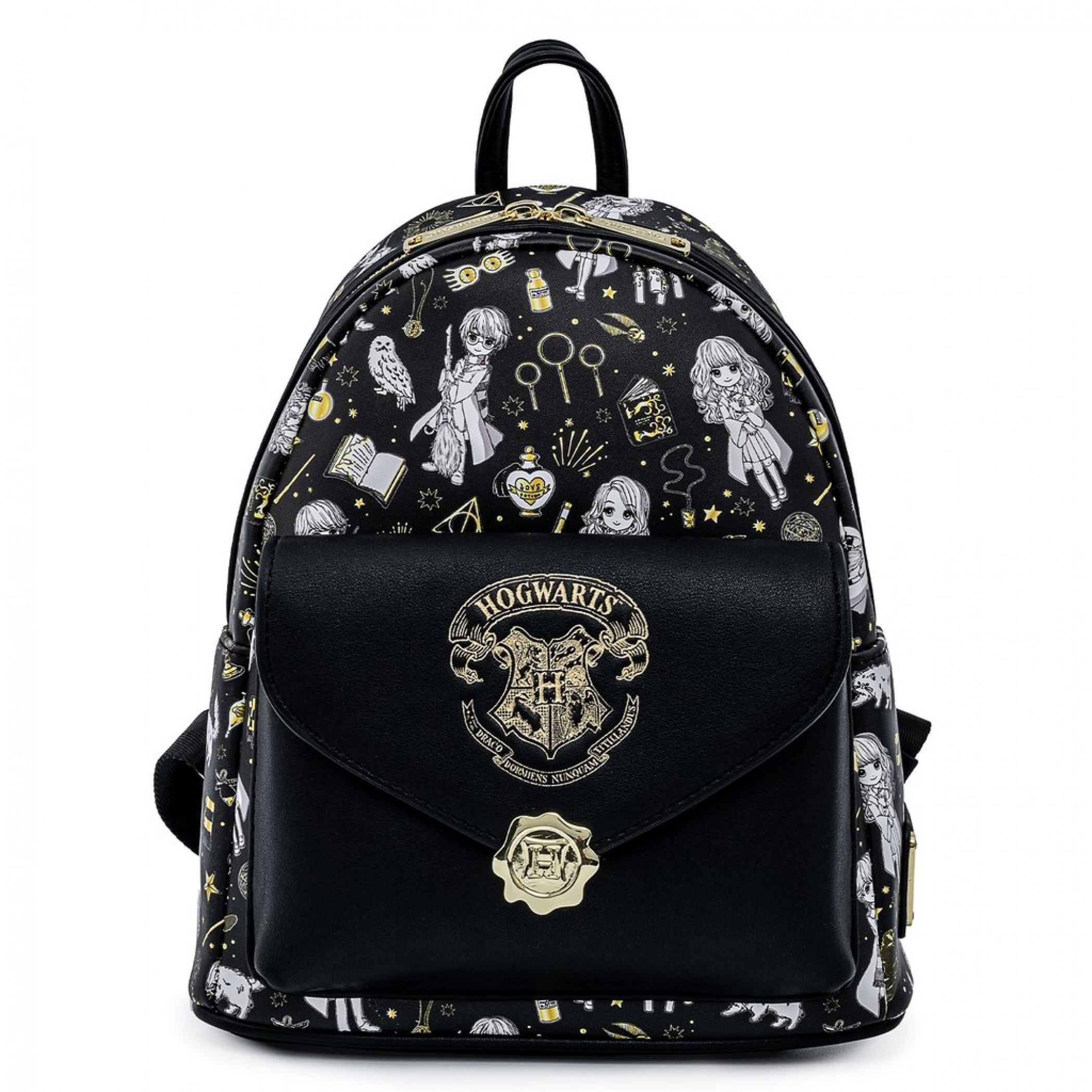 Harry Potter Magical Elements All Over Mini Backpack by Loungefly, Multi-Color