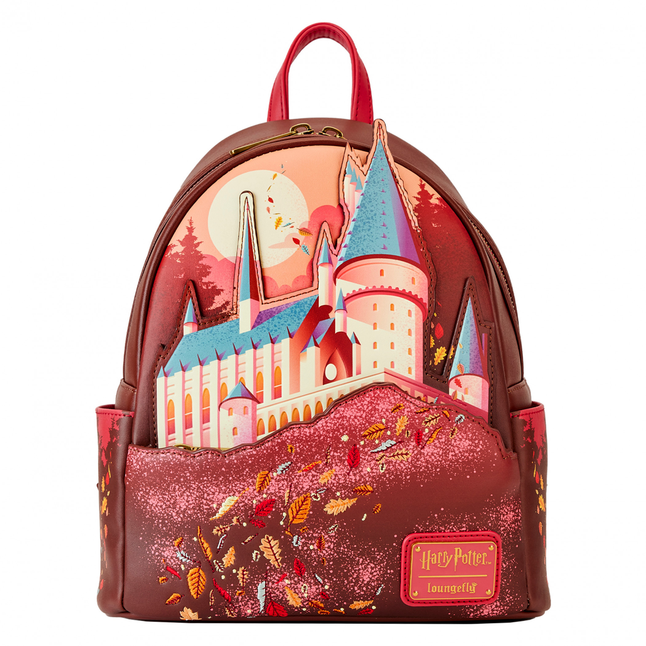 Harry Potter Hogwarts in Fall Mini Backpack by Loungefly, Red