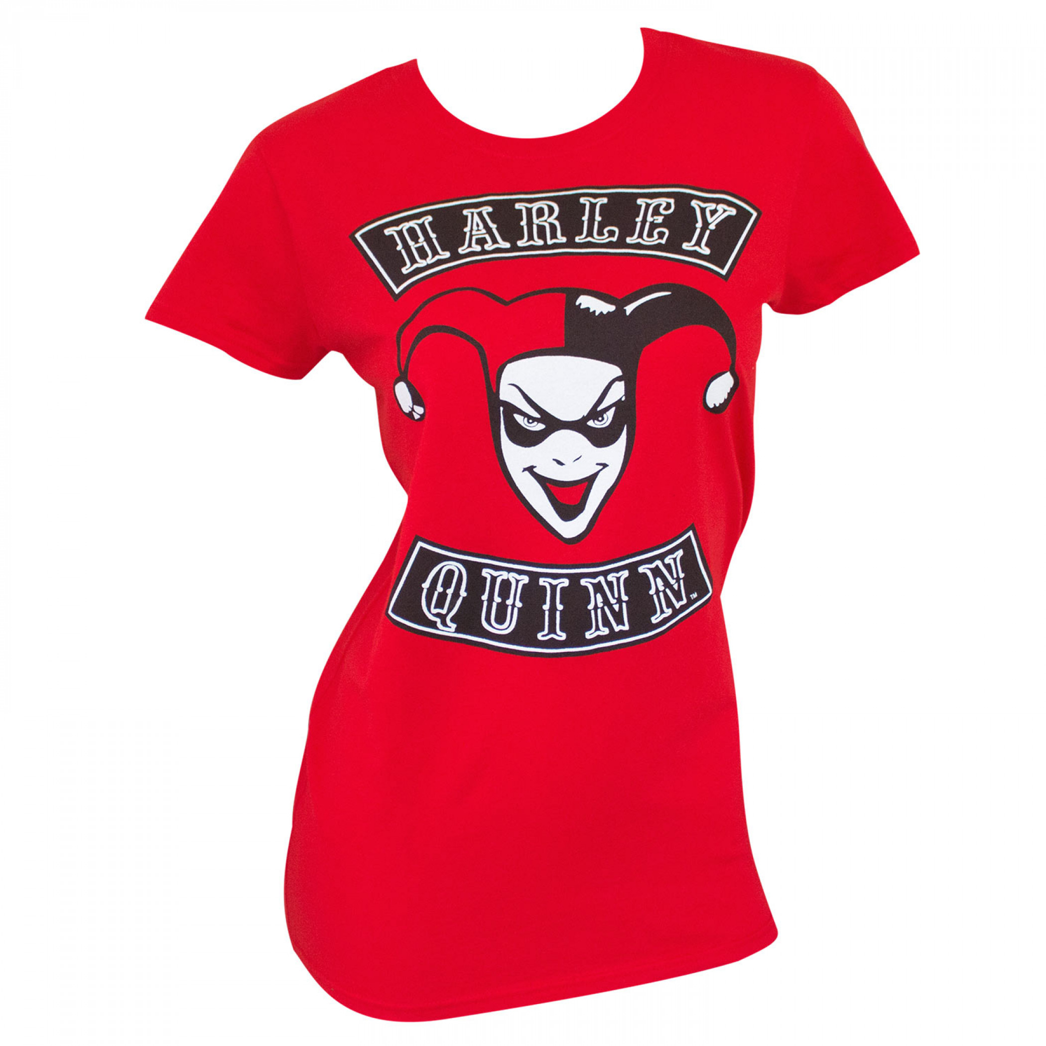 Harley Quinn Red Ladies Tee Shirt, Red