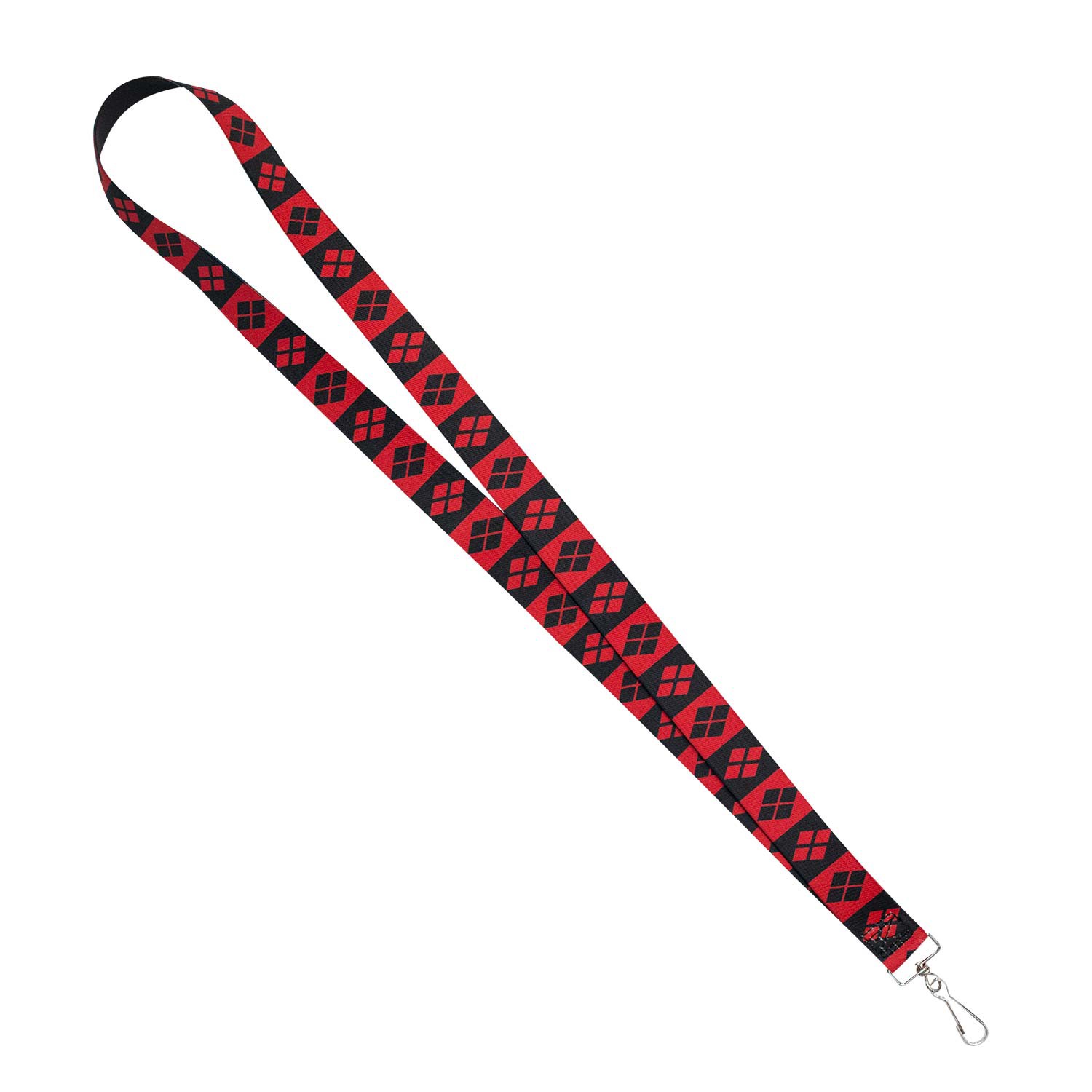 Harley Quinn Jester Logo Lanyard, Red