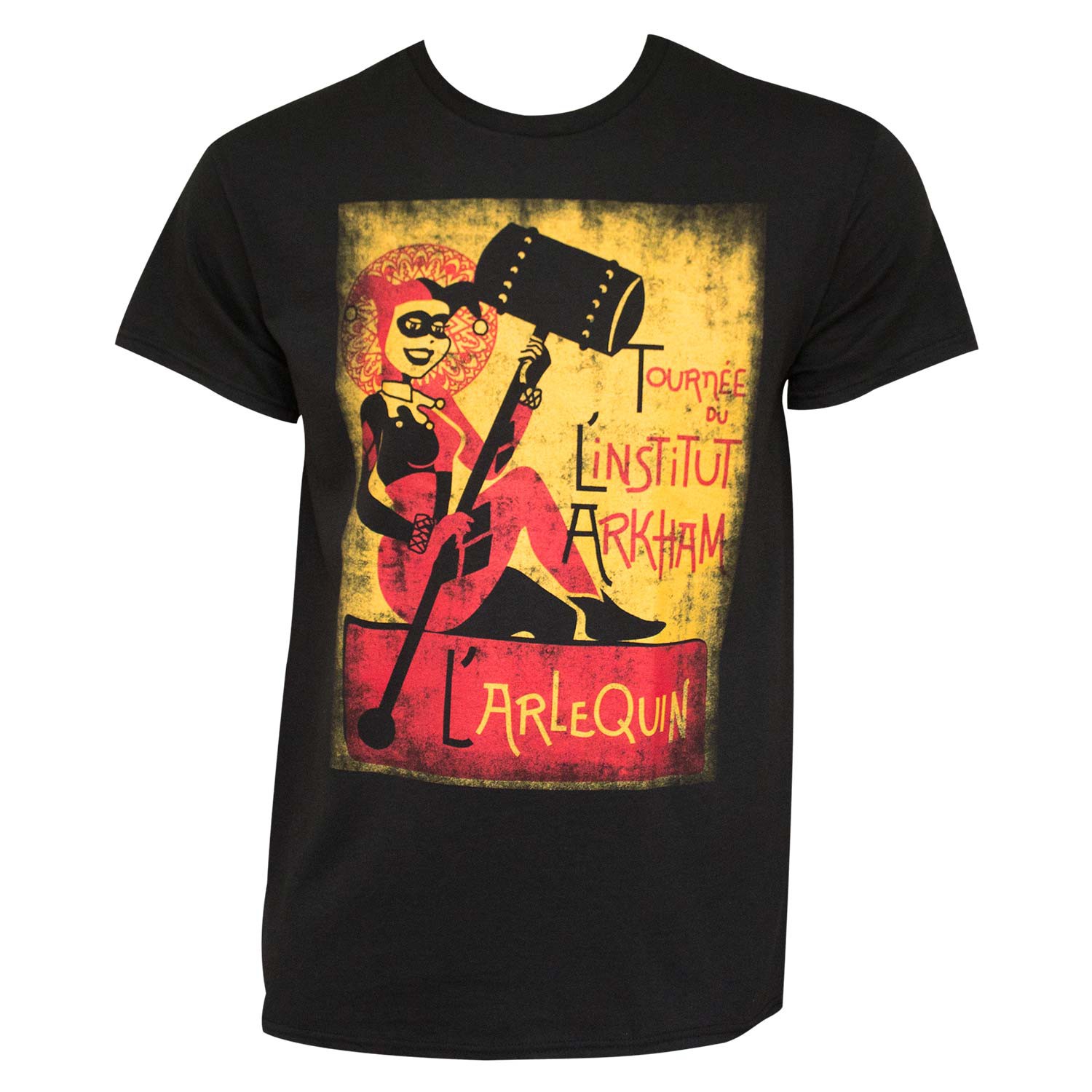 Harley Quinn Arkham Institute Black Tee Shirt