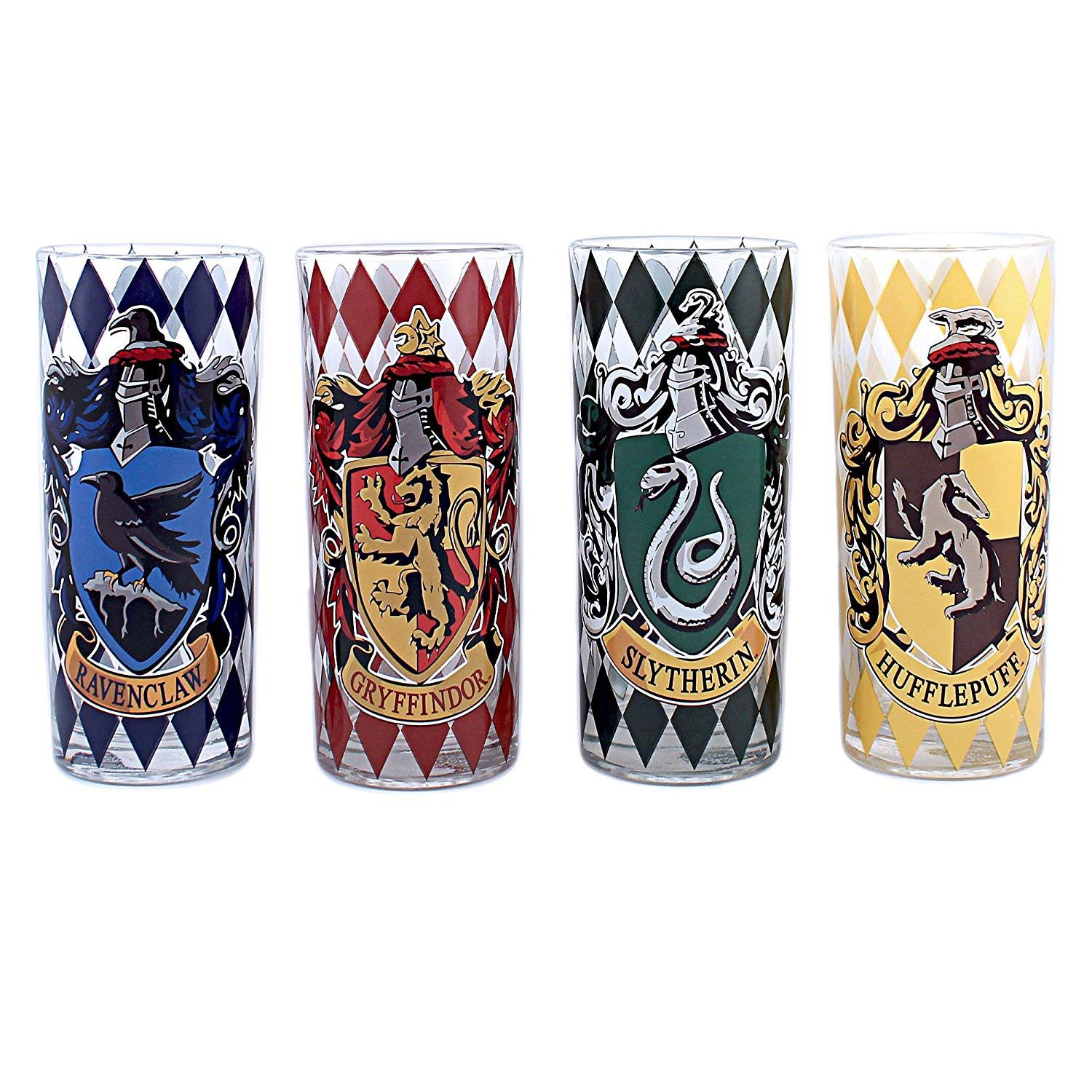 Harry Potter School Crest 4 Piece Glass Set