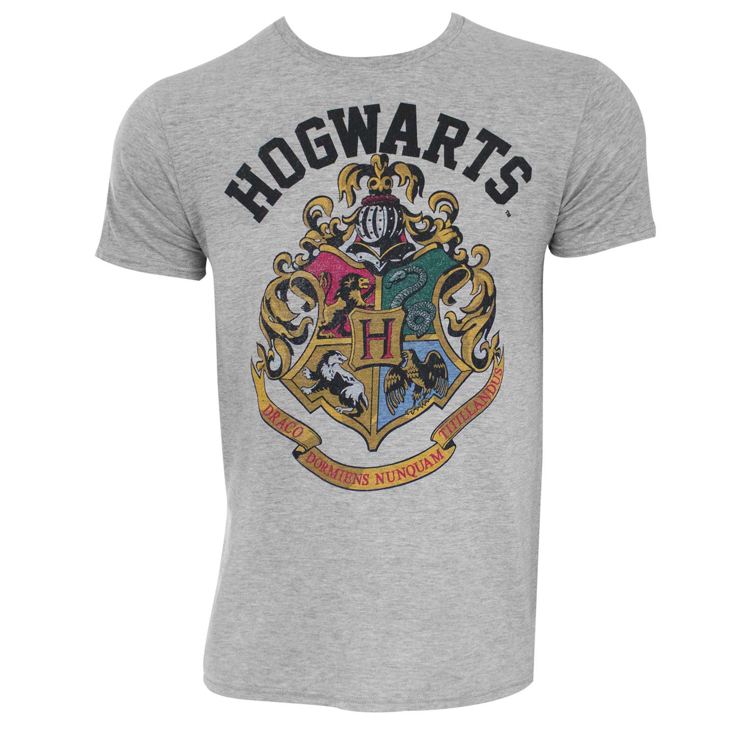 MENS Official Licensed HARRY POTTER HOGWARTS School Crests Logo T Shirt