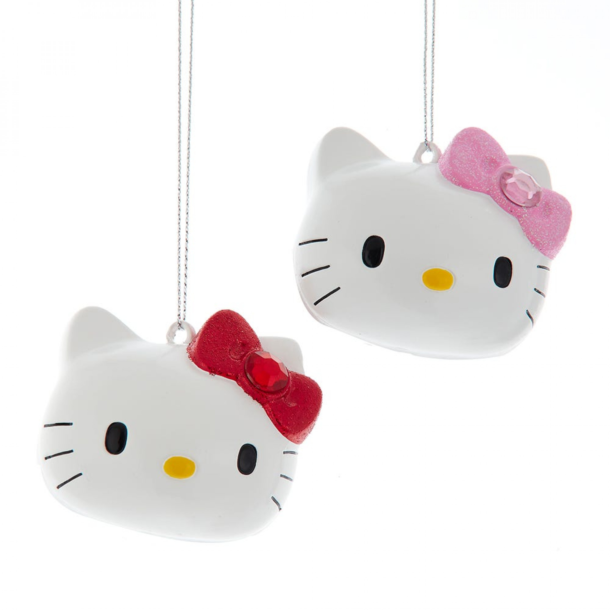 Hello Kitty Head Ornaments Two Pack, Multi-Color