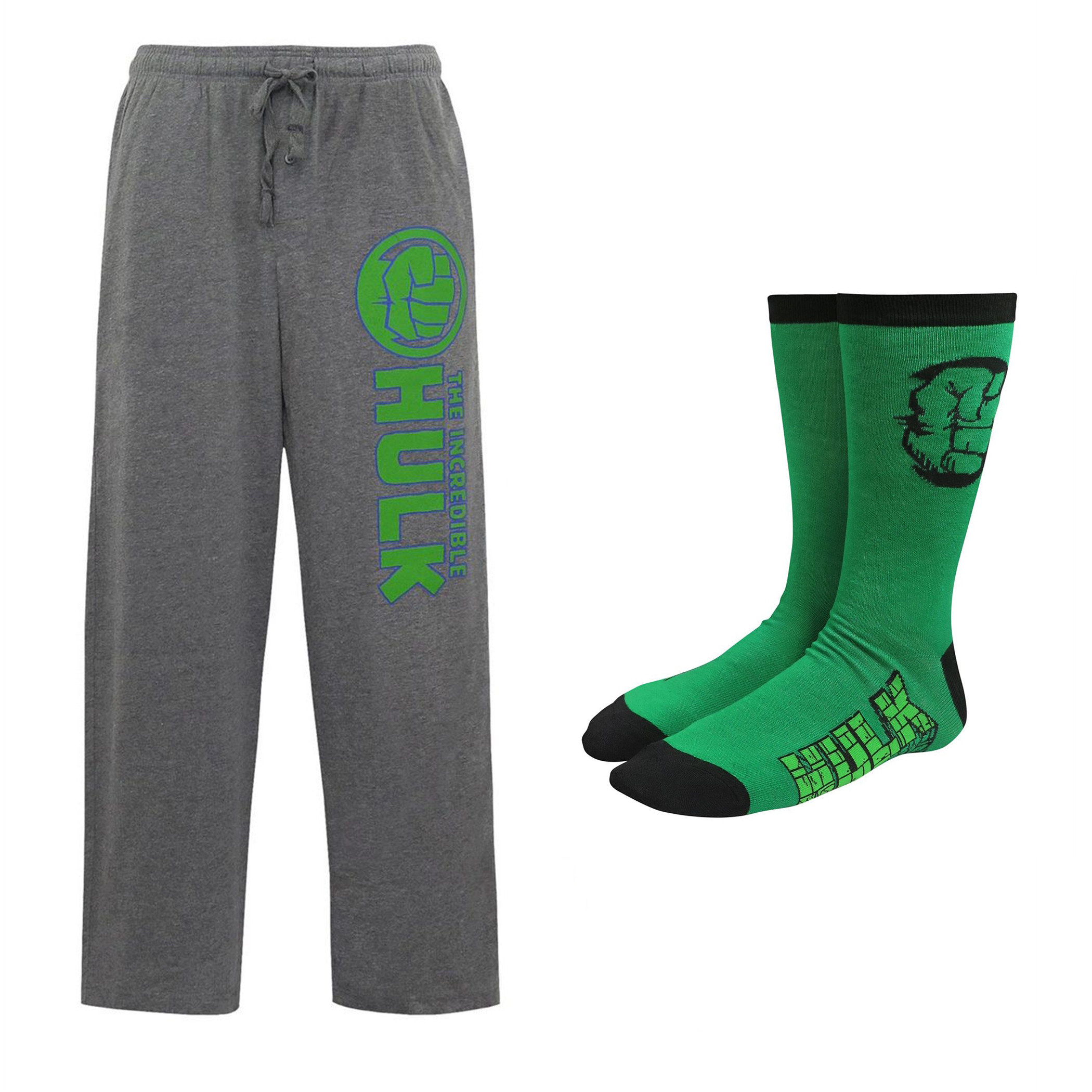 The Incredible Hulk Sleep Pants & Socks Bundle, Multi-Color