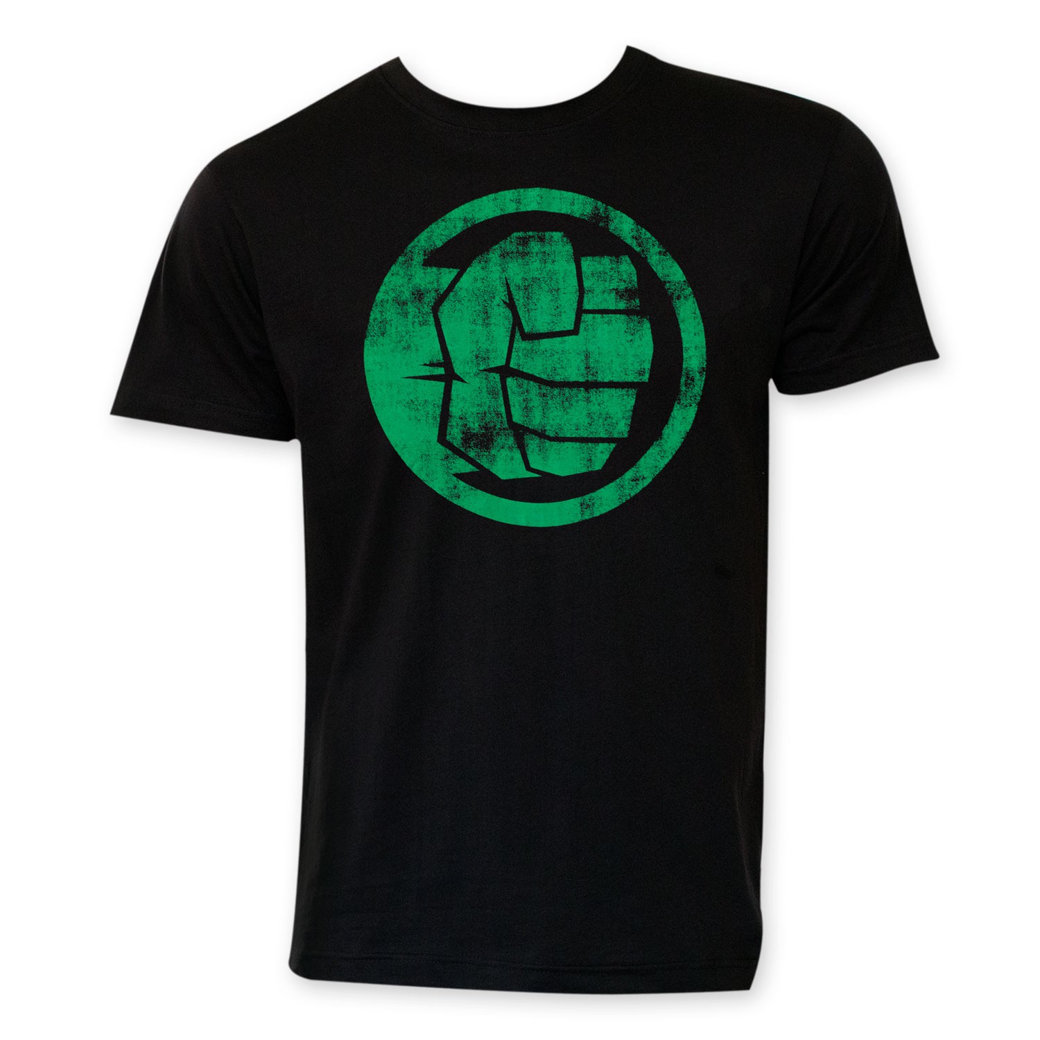 Hulk Men's Black Circle Logo Tee Shirt, Black