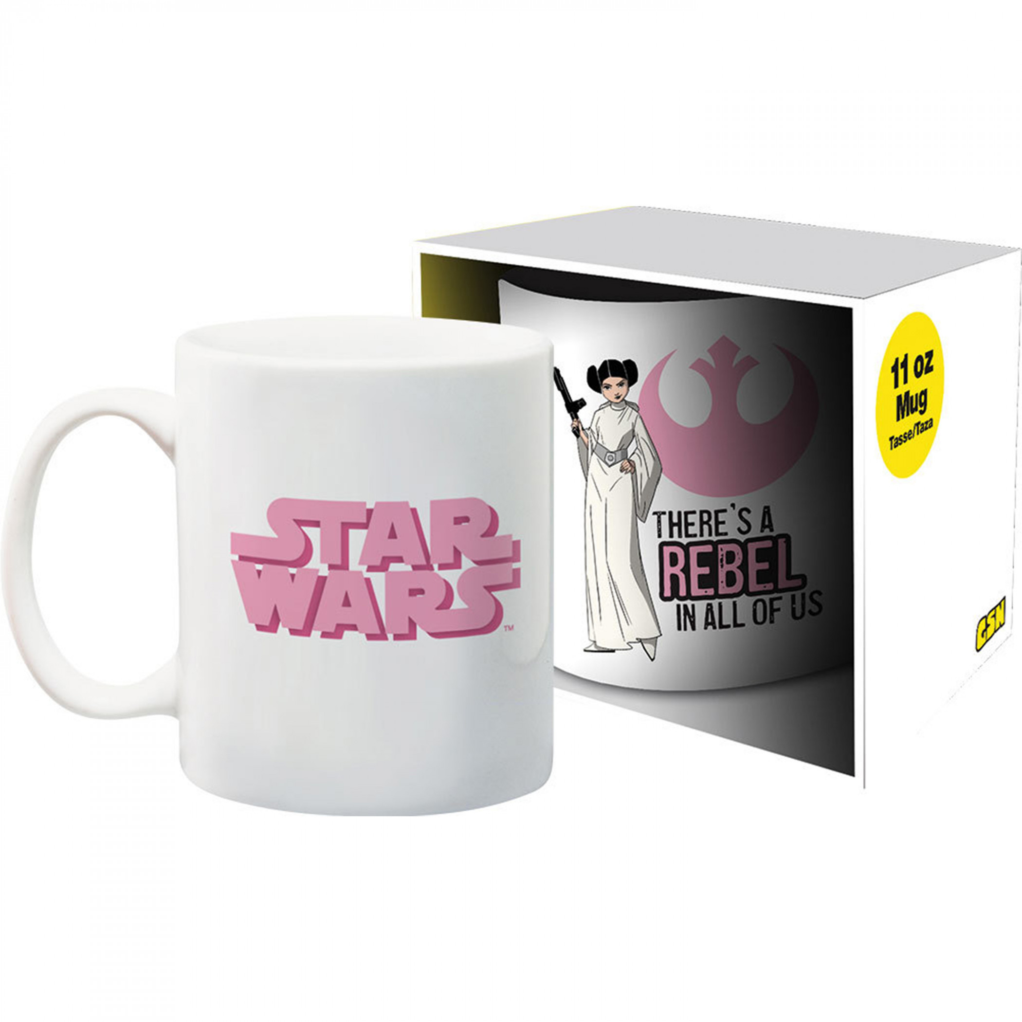 Star Wars There's a Rebel in All of Us 11 oz Ceramic Mug, White