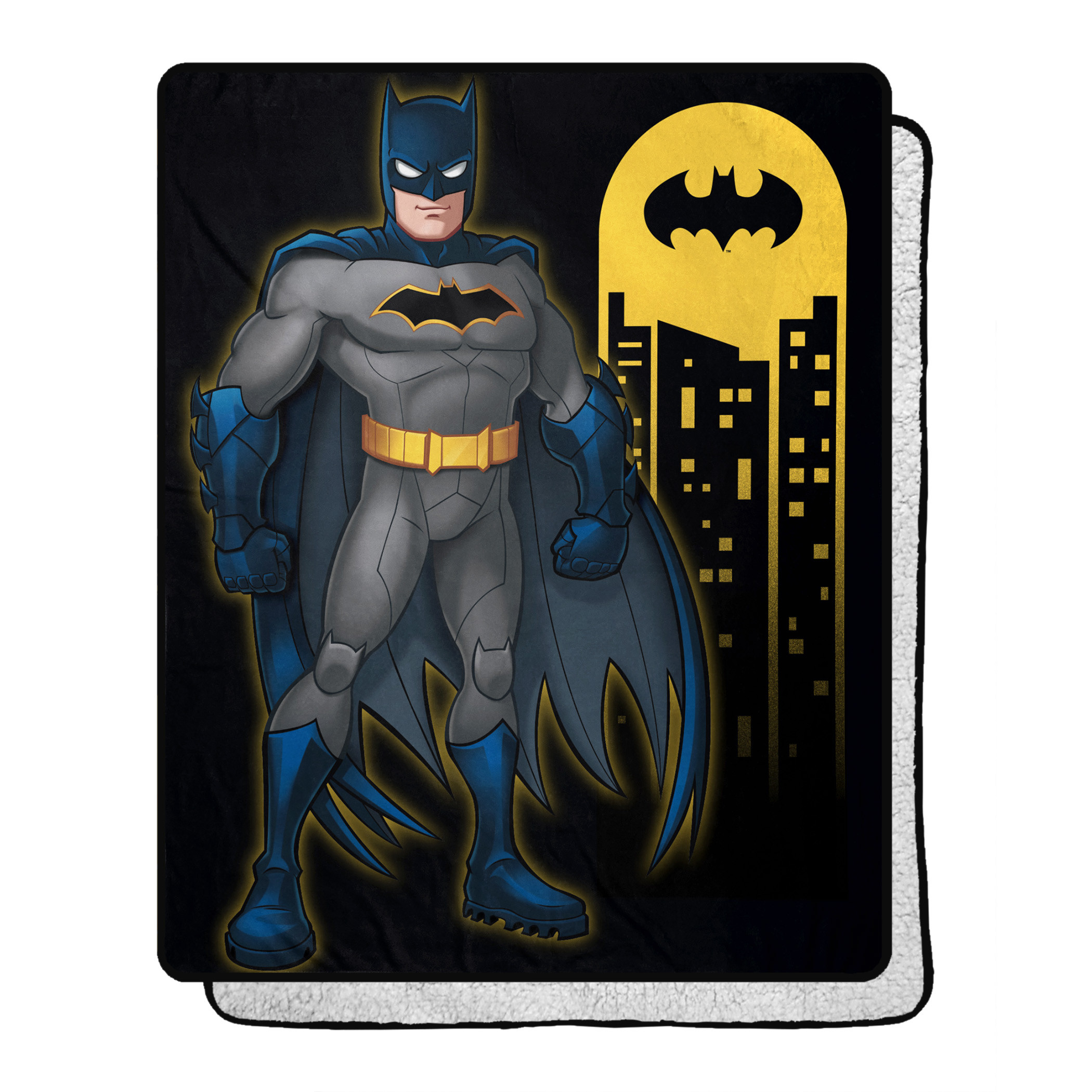 DC Comics Batman Answer The Call 40 X 50 Silk Touch Throw, Black