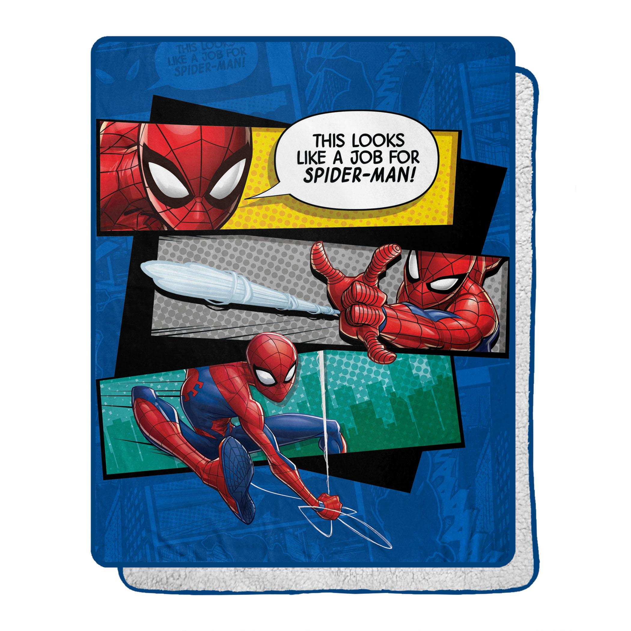 Marvel Comic Spider-Man This Looks 40 X 50 Silk Touch Throw, Blue