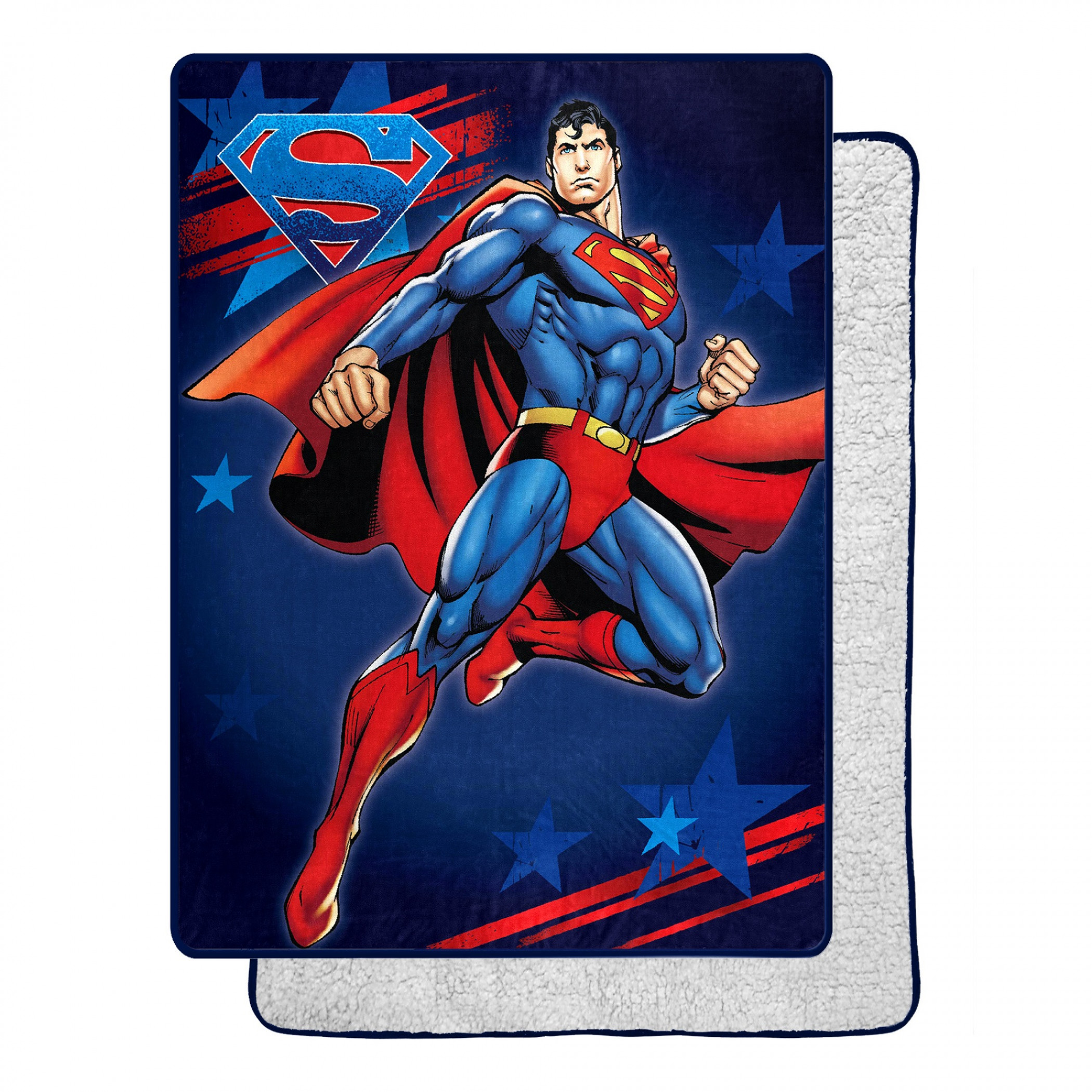 DC Comics Superman American Hero 60 X 80 Silk Touch Throw, Blue
