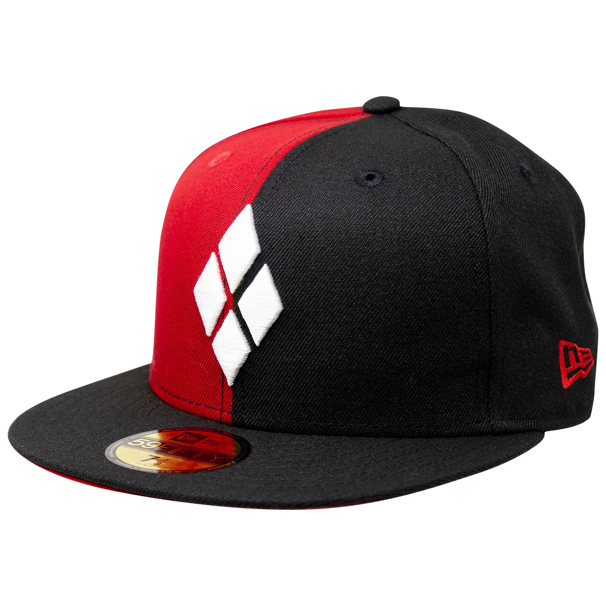 Harley Quinn Diamonds New Era 59Fifty Fitted Hat, Red