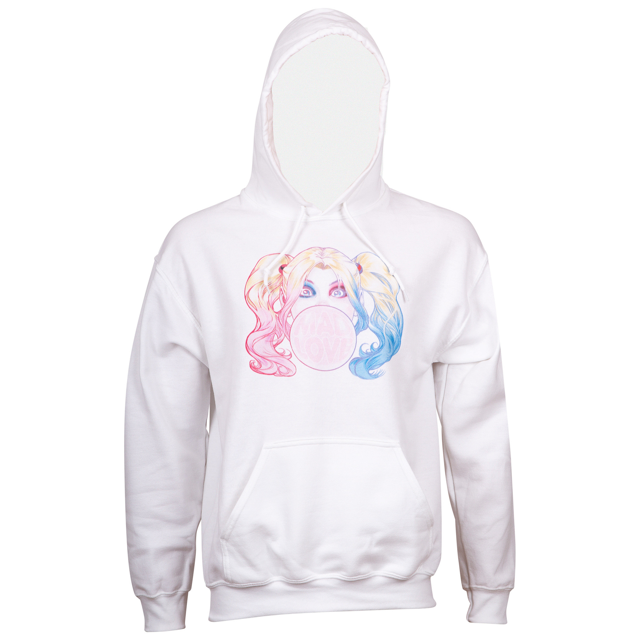 Harley Quinn Fleece Women's White Hoodie, White