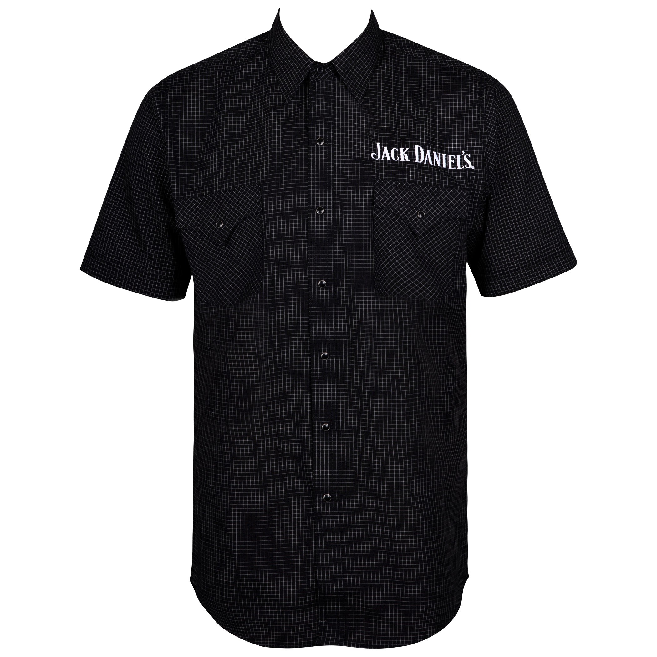 Jack Daniels Mini Checkered Short Sleeve Button Up Shirt