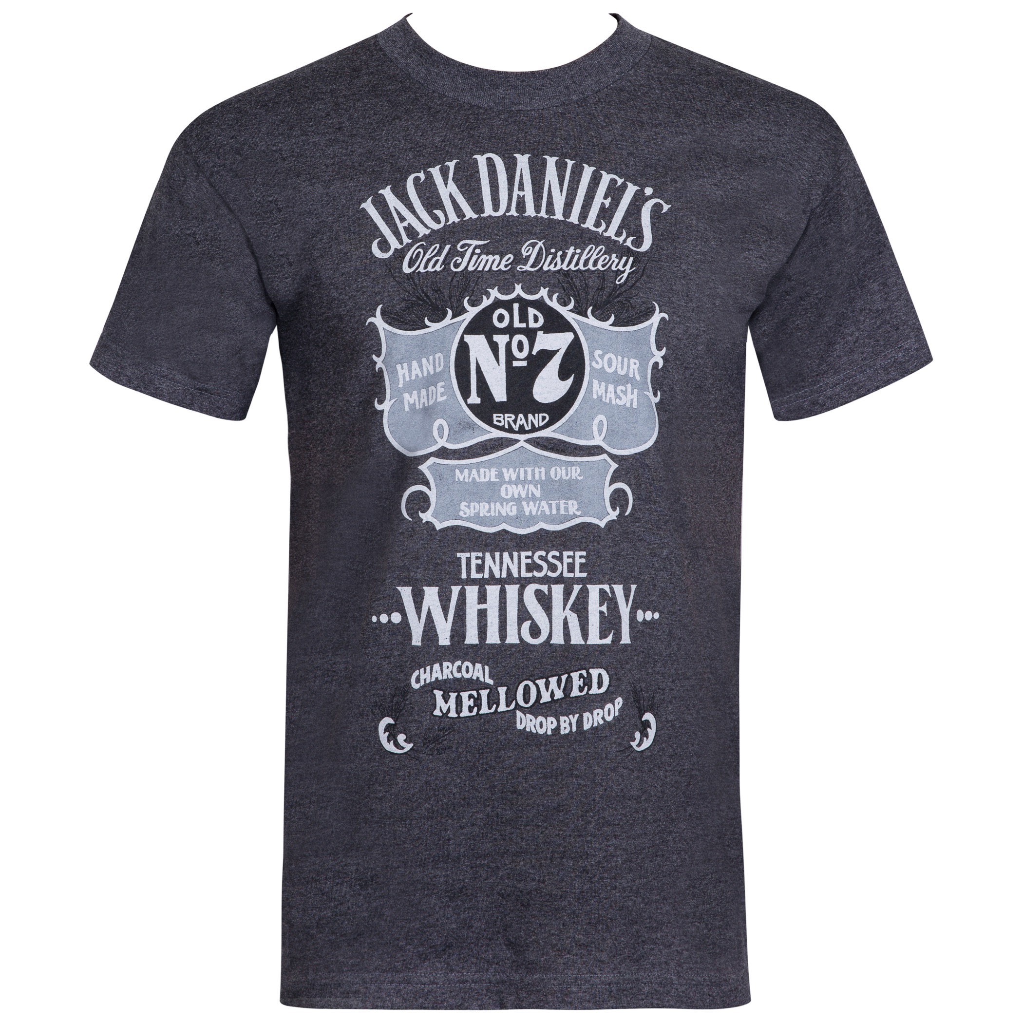 Jack Daniels Men's Grey Vintage Poster T-Shirt