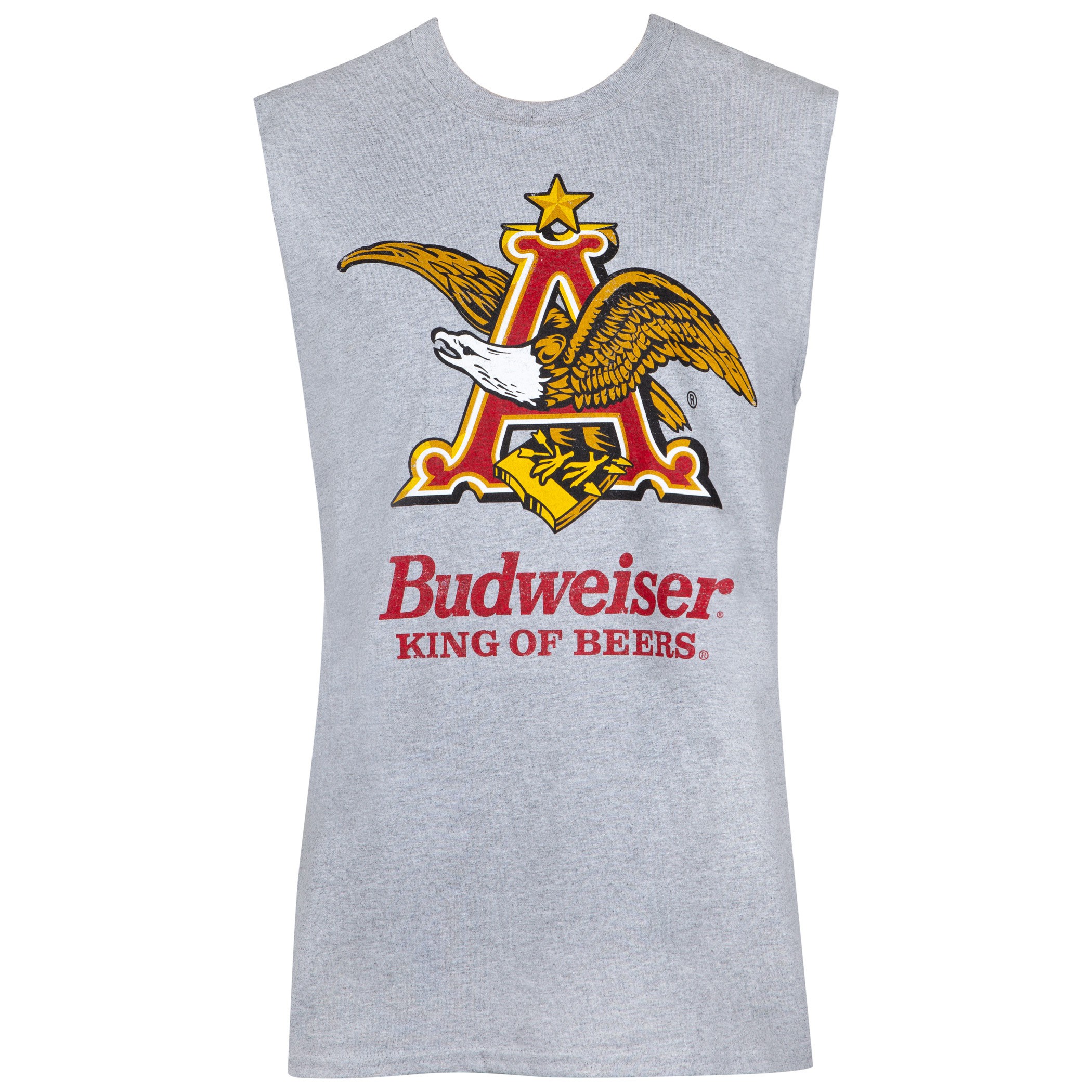 Budweiser Anheuser Logo Sleeveless Grey Tank