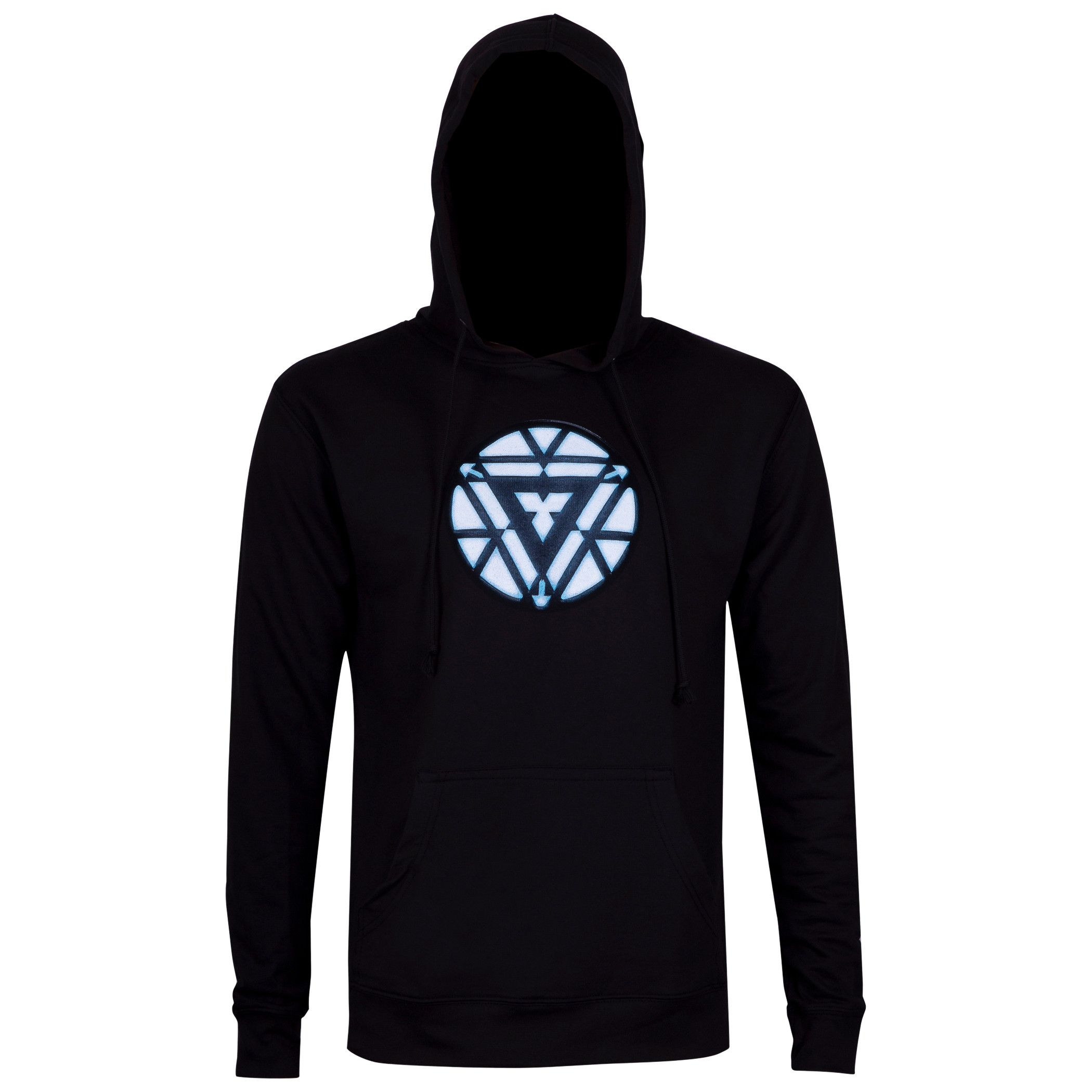Iron Man Arc Reactor Men's Black Hoodie, Black