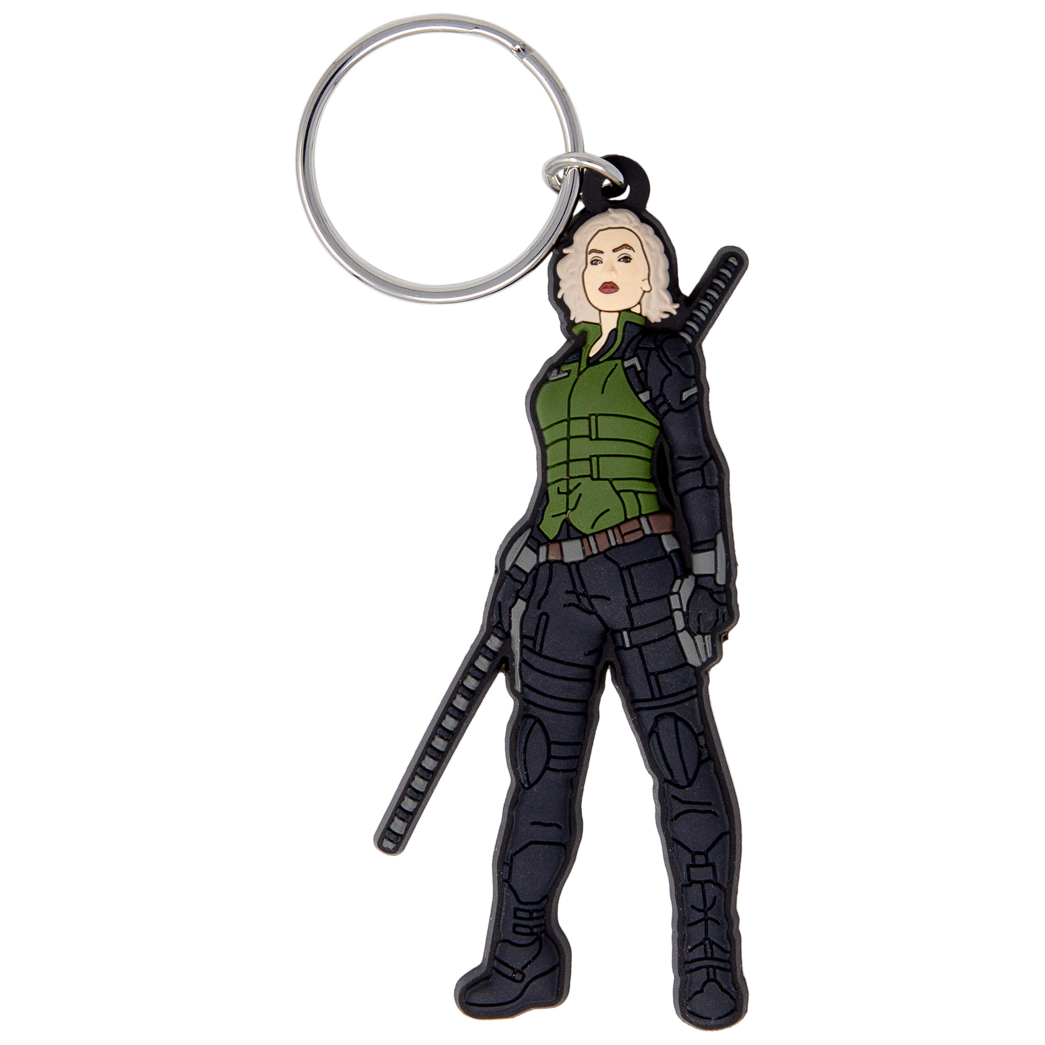 Black Widow Soft Touch Keychain, Black