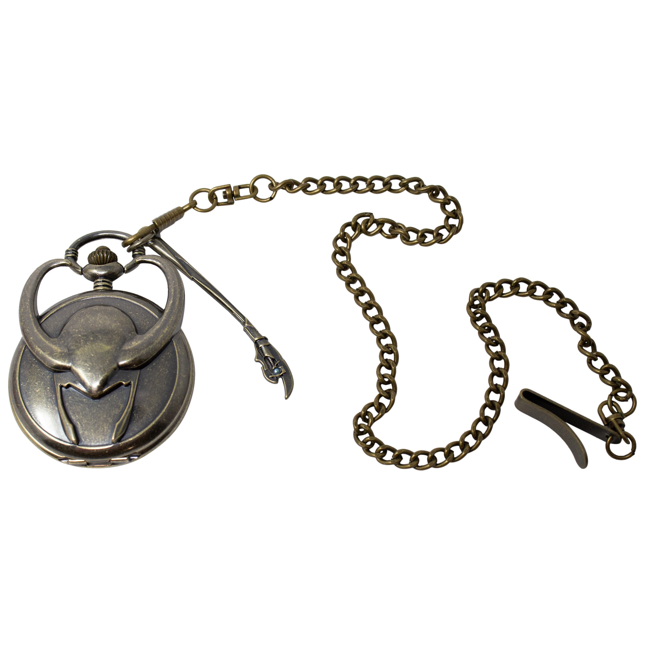 Loki God of Mischief Golden Pocketwatch, Gold