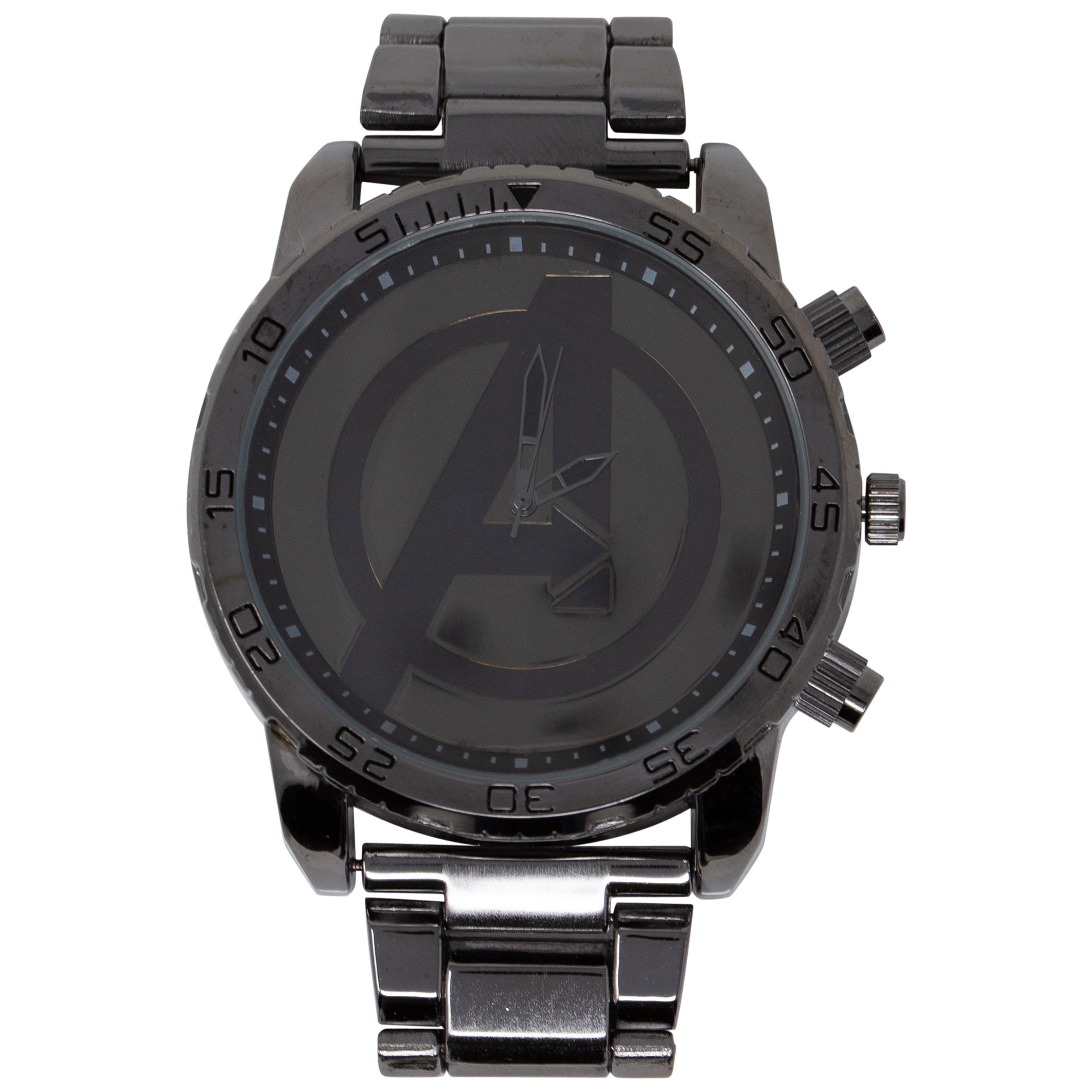 Avengers 'A' Symbol Dark Grey Metal Watch, Grey
