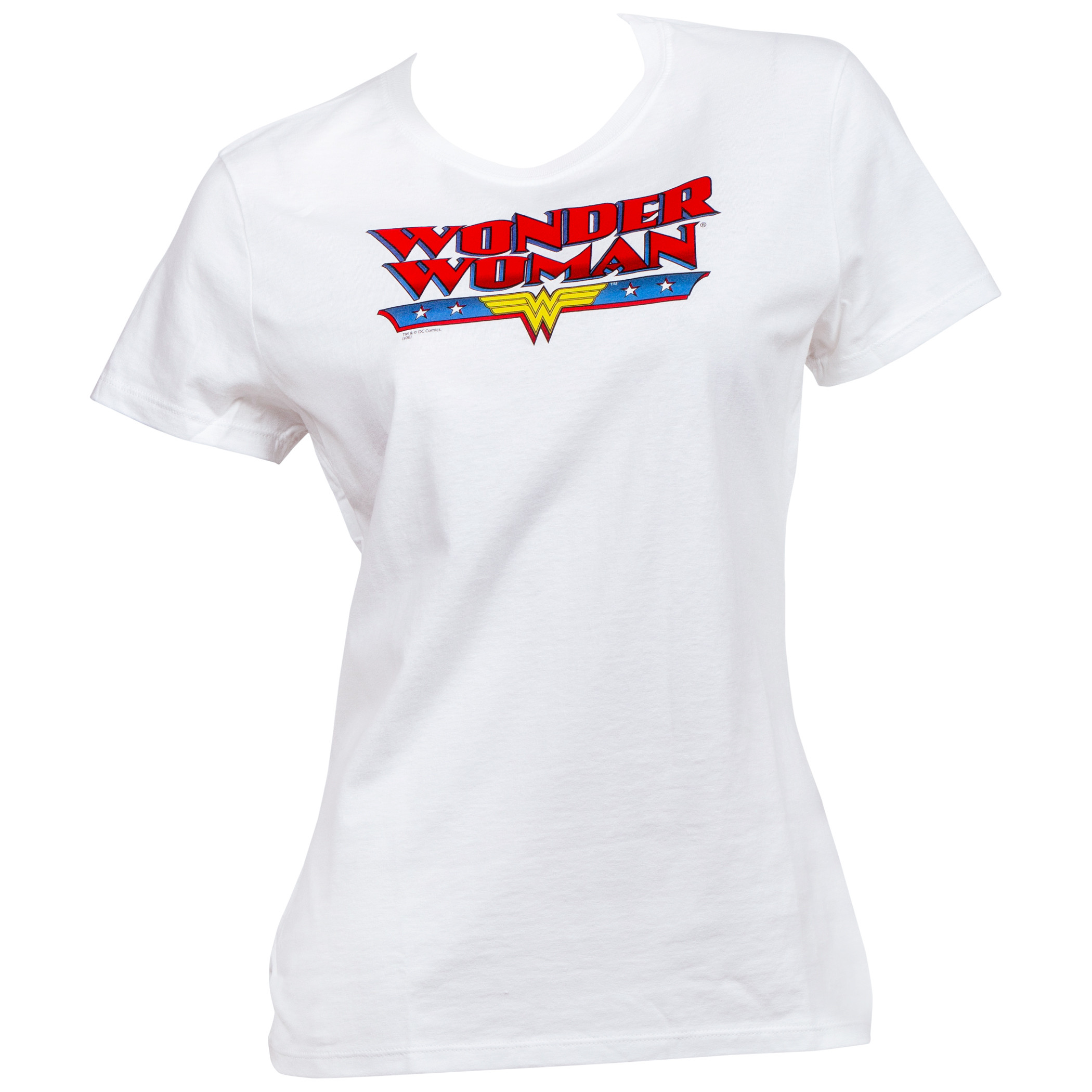 Wonder Woman Classic Text Women's T-Shirt, White
