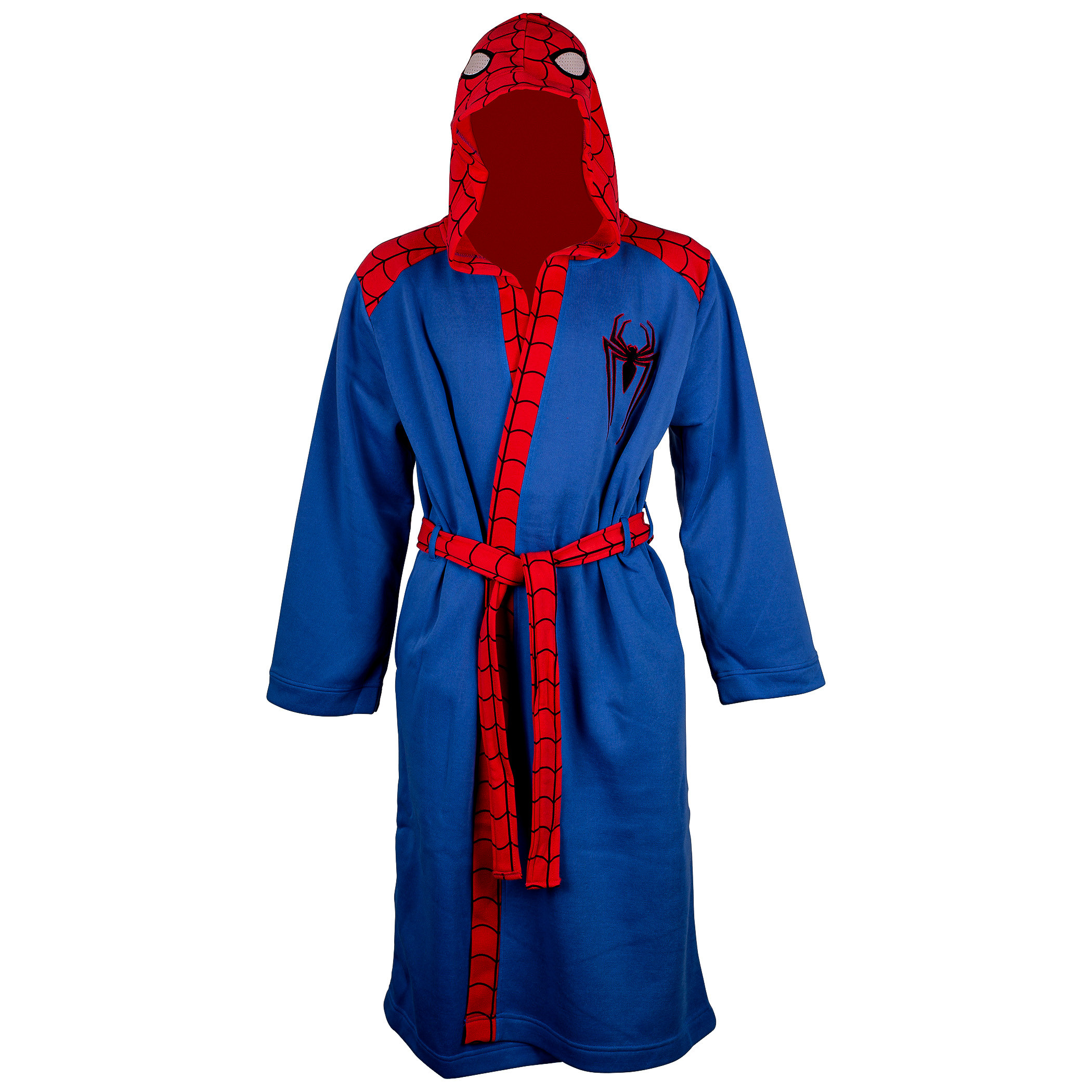 Spider-Man Men's Fleece Bathrobe, Blue