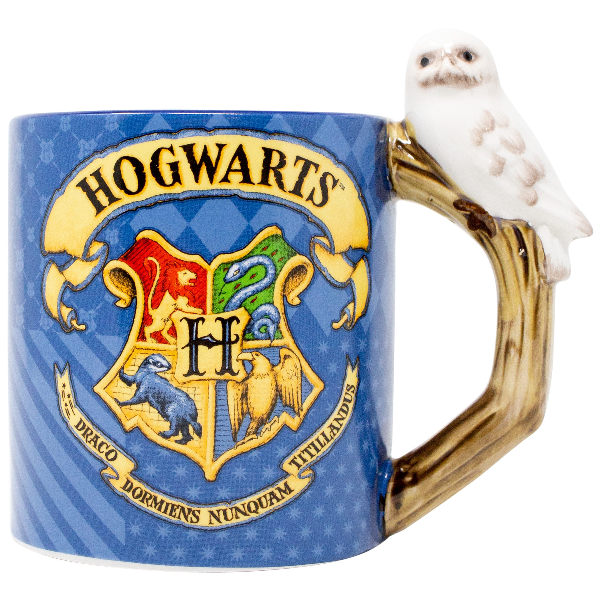 Harry Potter Hogwarts Houses Hedwig Handle 20 oz Mug, Blue