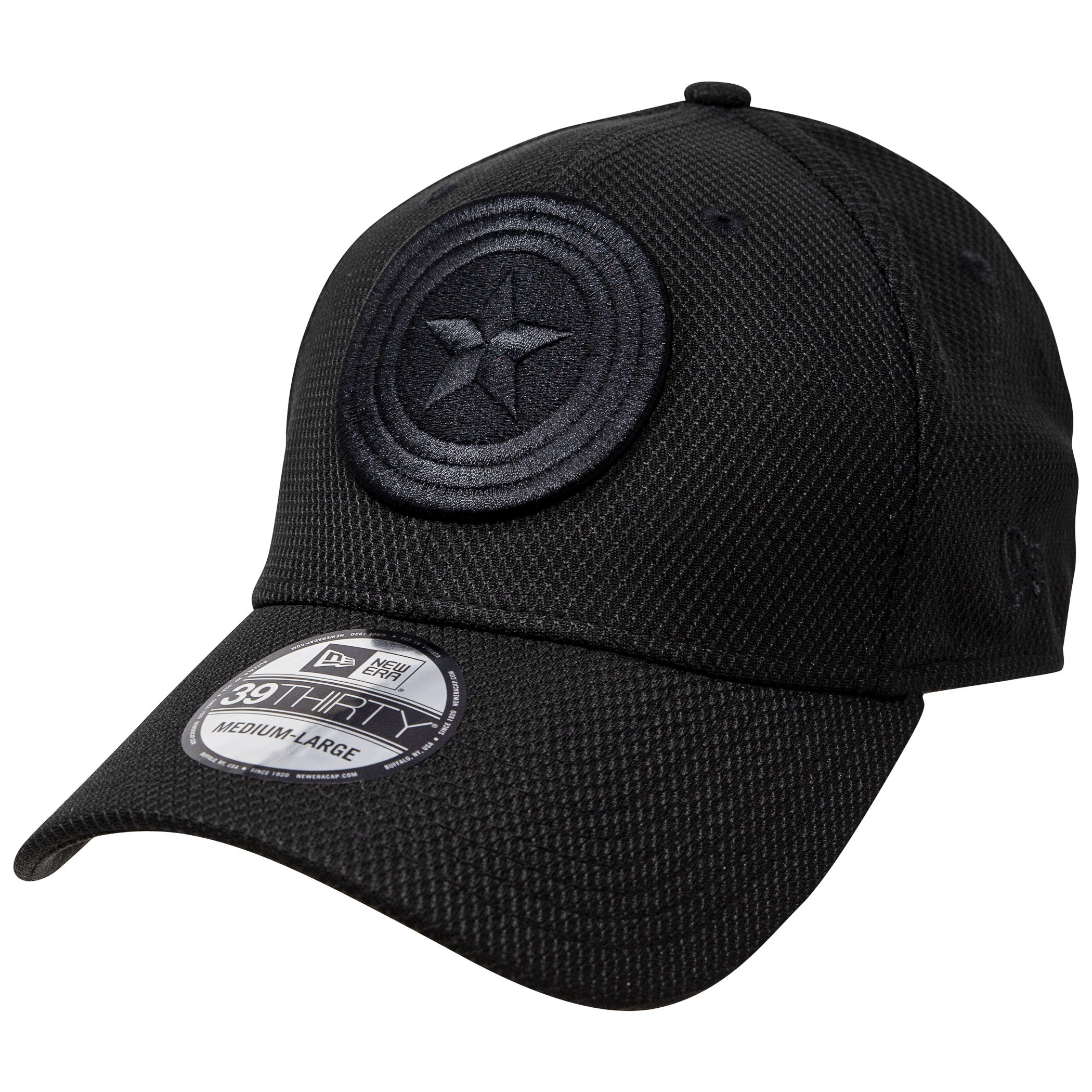 Long Live Captain America MCU Memorial New Era 39Thirty Flex Fitted Hat, Black